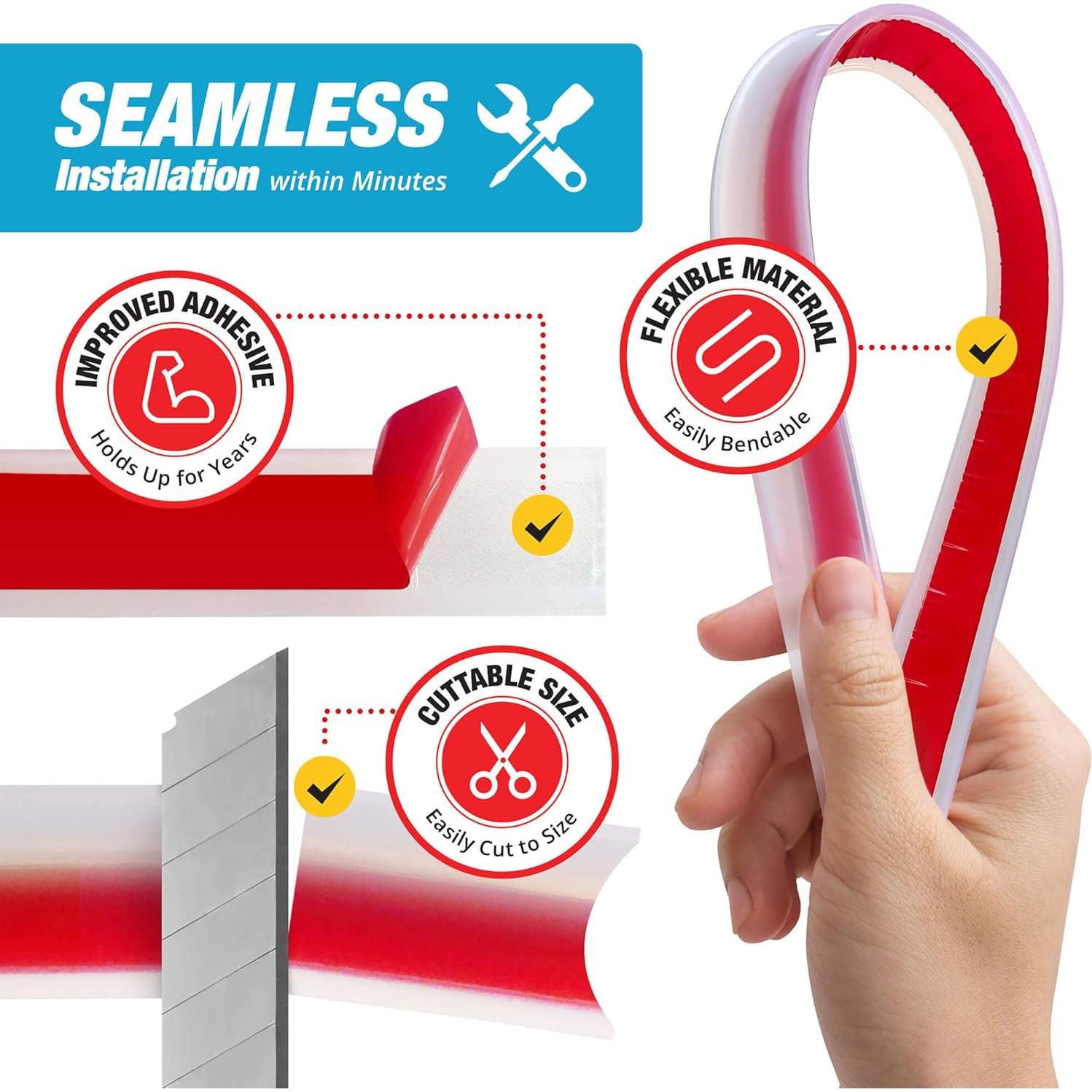 Barrera de Agua para Ducha Hippo Dam 99 cm Transparente