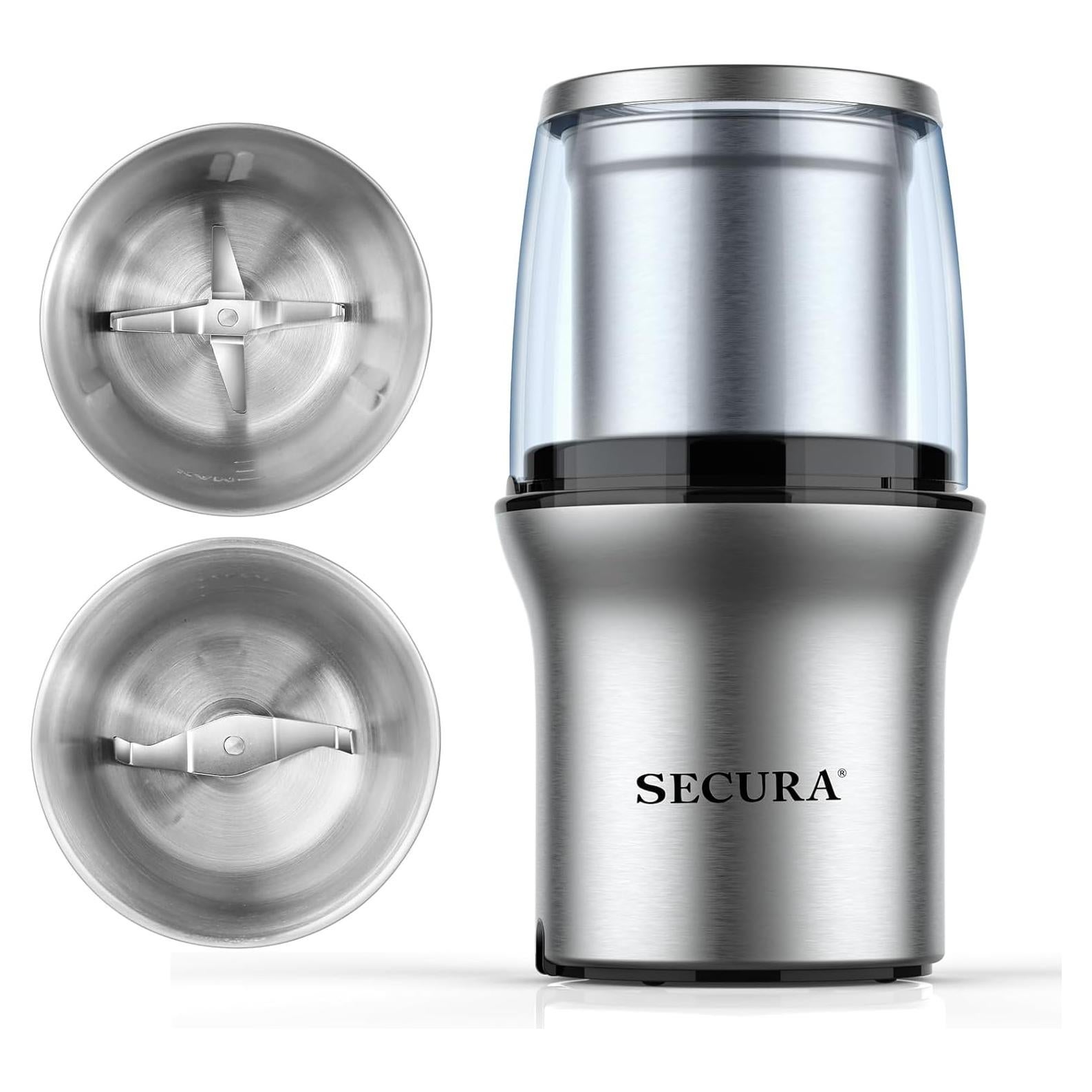 Molinillo de Café Secura SP-7412 2 Cuencos Desmontables