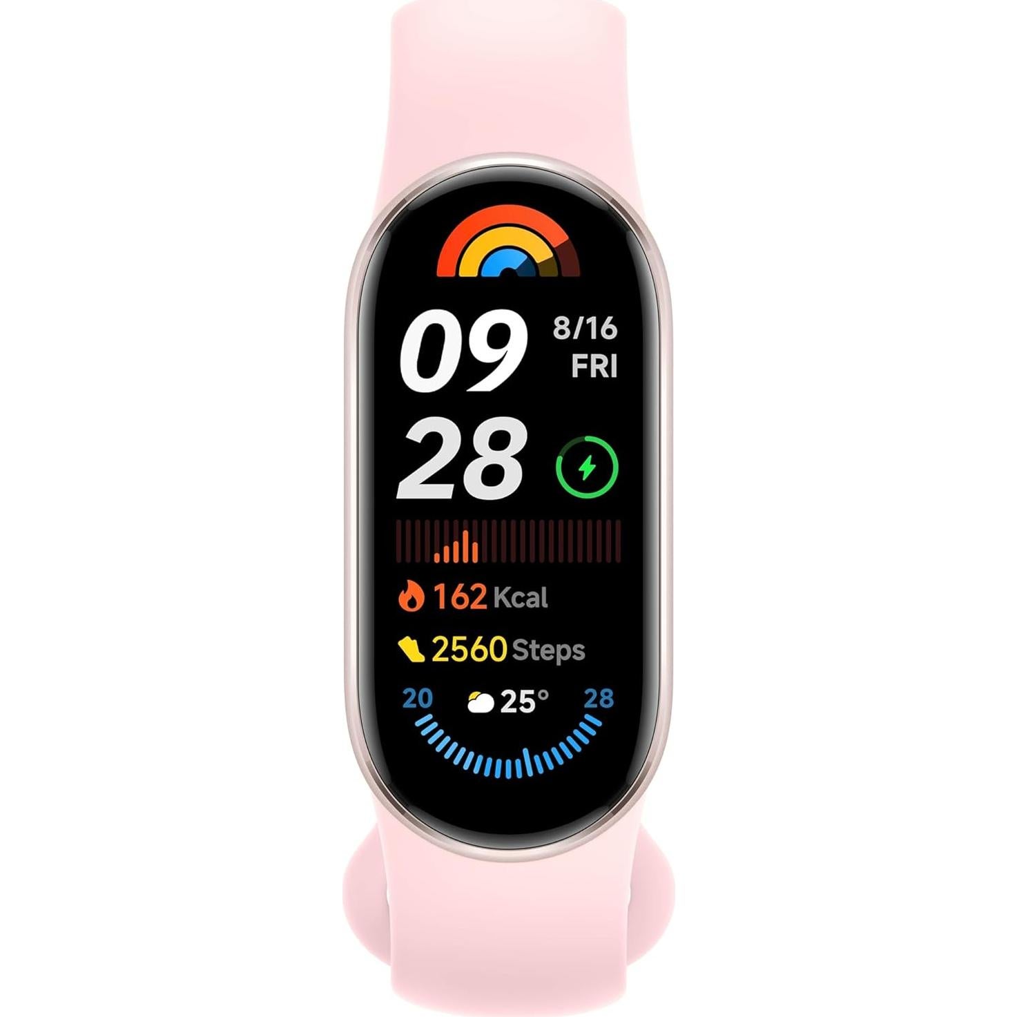 Smart Band 9 Global Version (2024) 1.62" Amoled Display | 233 mAh Battery | up to 21 Days of Battery Life | Over 150 Workout Modes | BT 5.4 | 50M Water Resistant - Mystic Rose