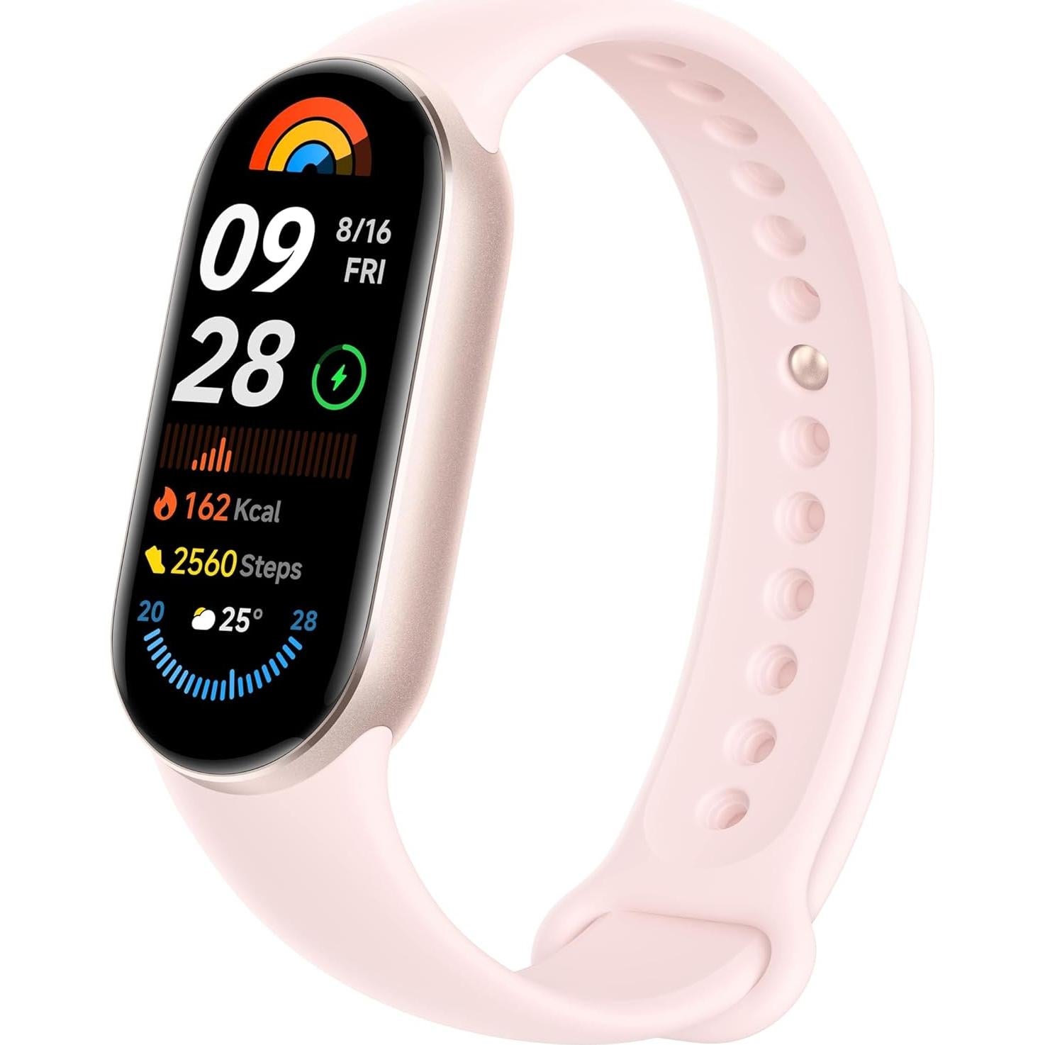 Smart Band 9 Global Version (2024) 1.62" Amoled Display | 233 mAh Battery | up to 21 Days of Battery Life | Over 150 Workout Modes | BT 5.4 | 50M Water Resistant - Mystic Rose