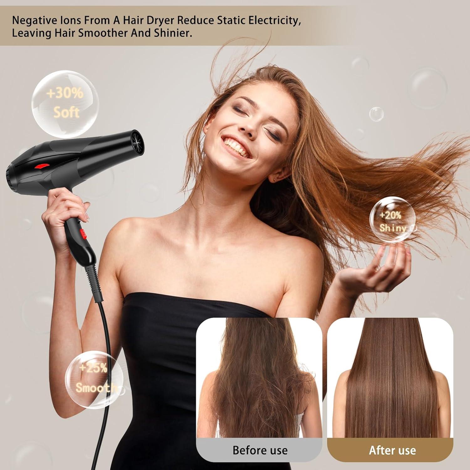 Secador de Pelo Profesional Conhaze 2400W Iónico con Difusor