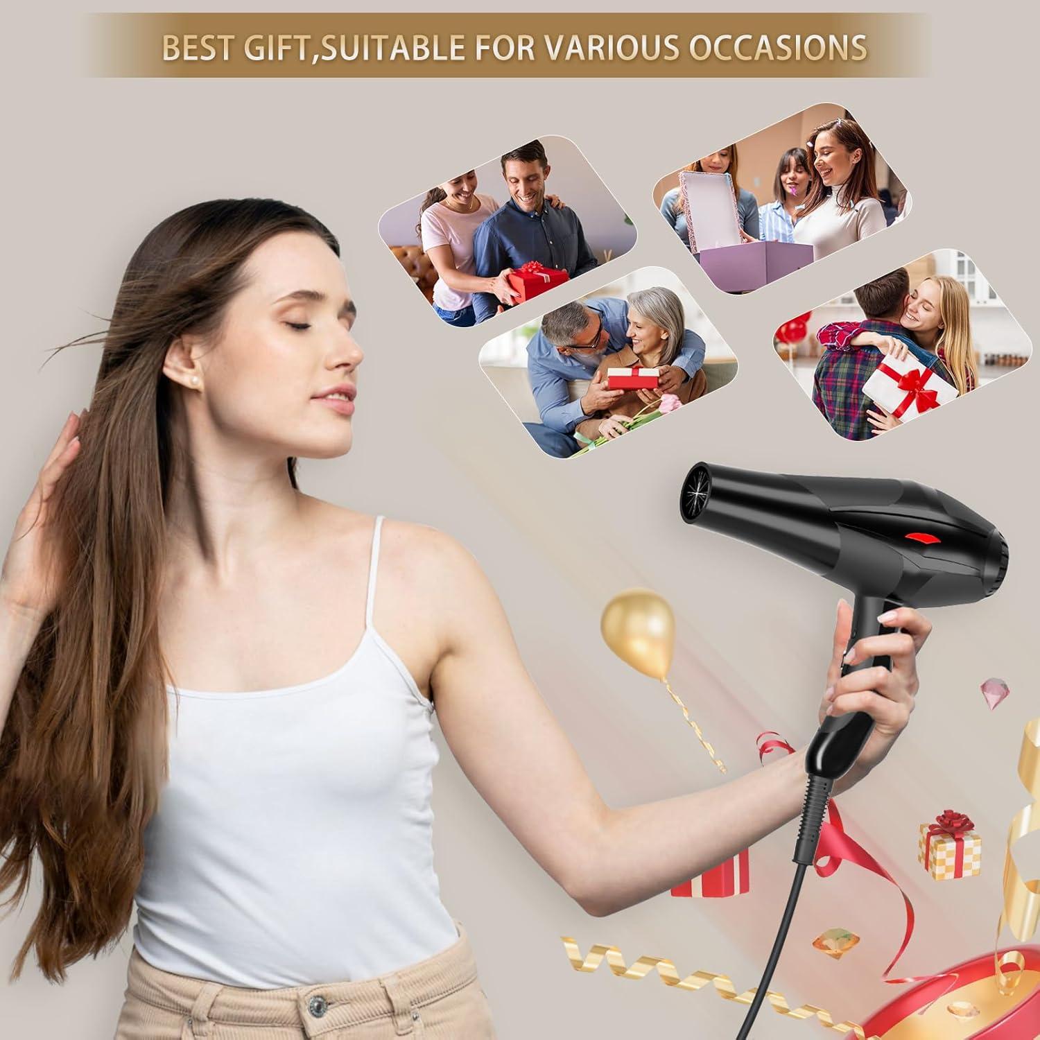 Secador de Pelo Profesional Conhaze 2400W Iónico con Difusor