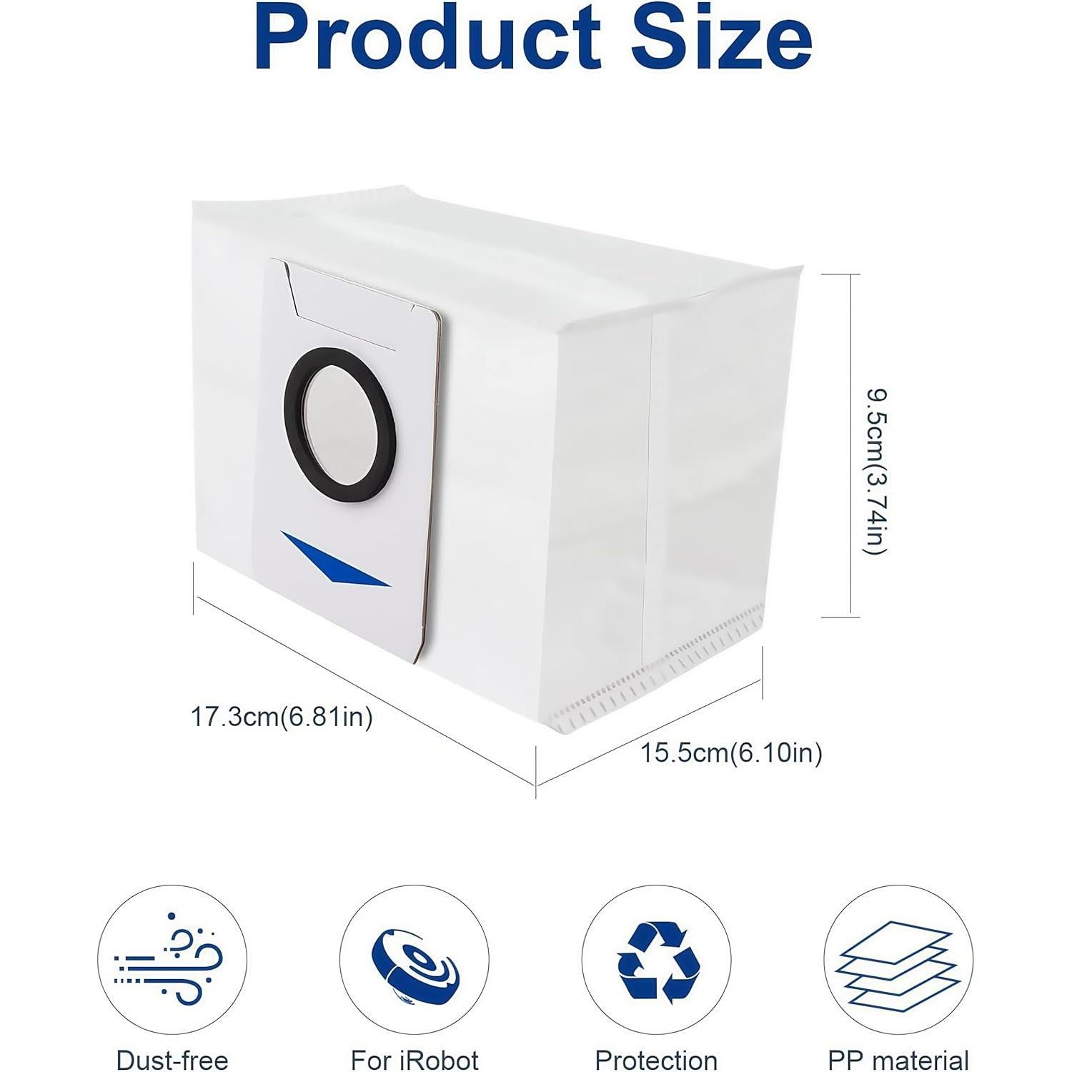 Bolsas de vacío Sgizoku para ECOVACS DEEBOT X1 12 Pack