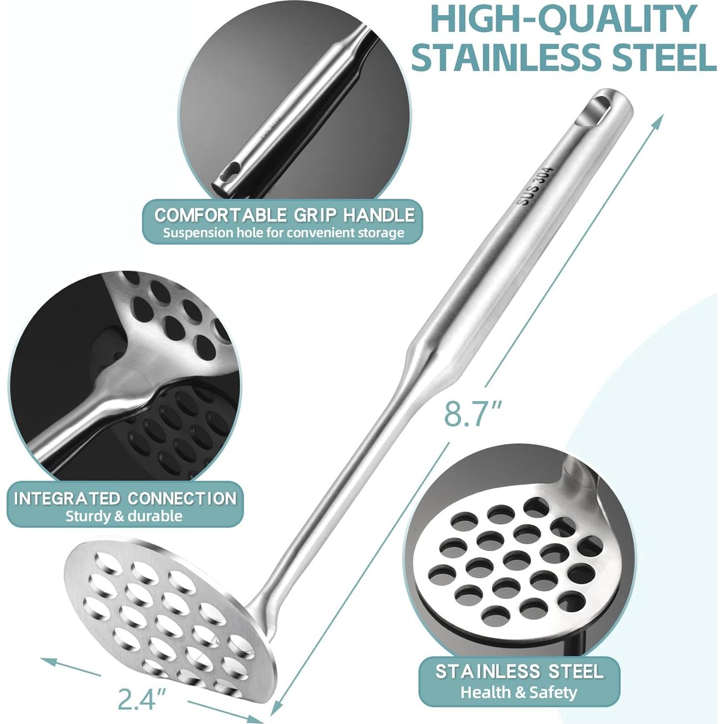 Aplastador Mini de Acero Inoxidable Tuyotue - Ergonomico