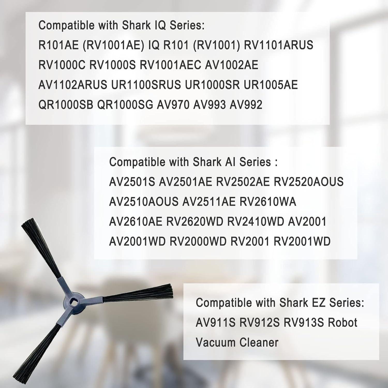 Cepillos Laterales Bvhonwe para Aspiradora Shark IQ 8 Piezas