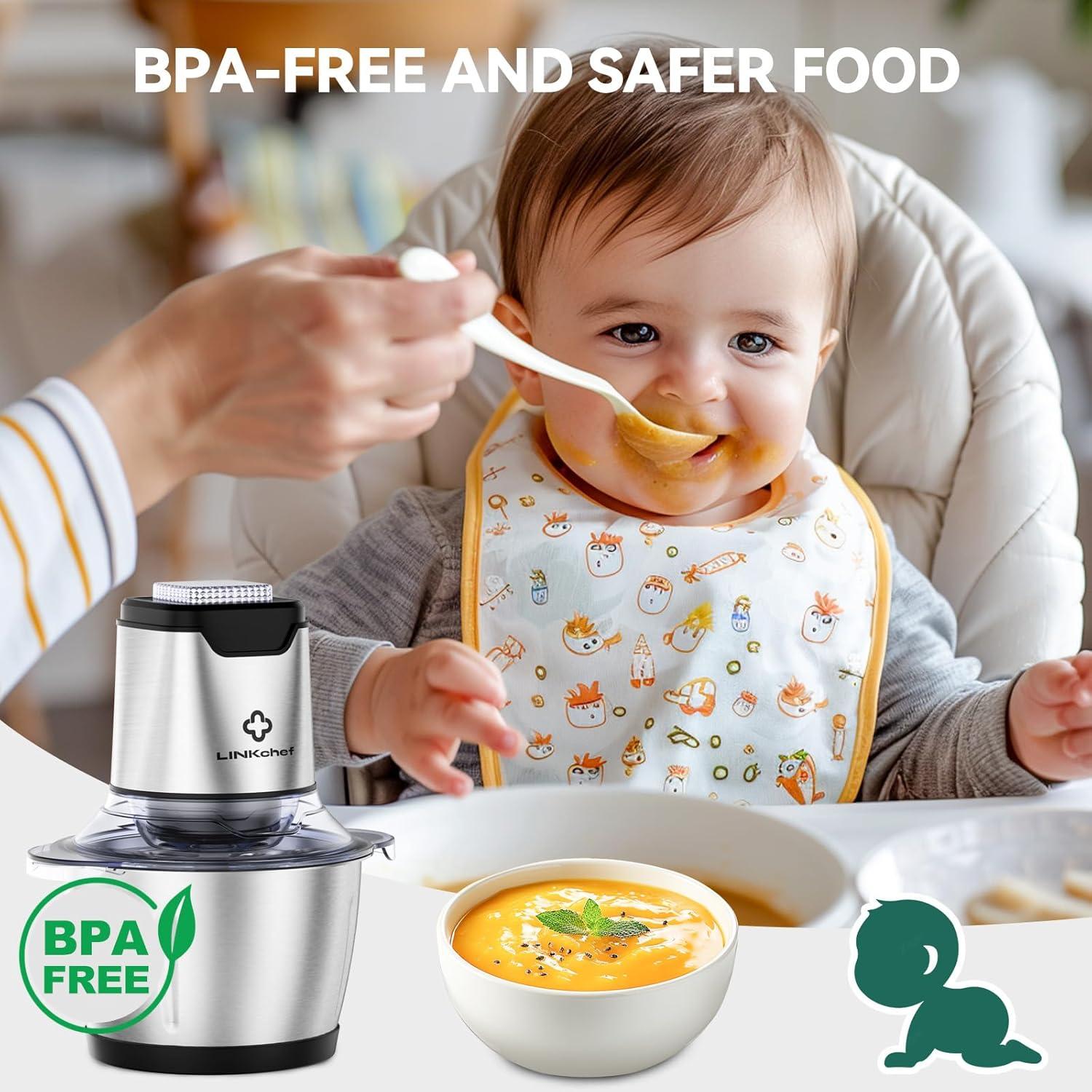 Picadora de Alimentos LINKChef FC5440 1.2L 250W Acero Inoxidable