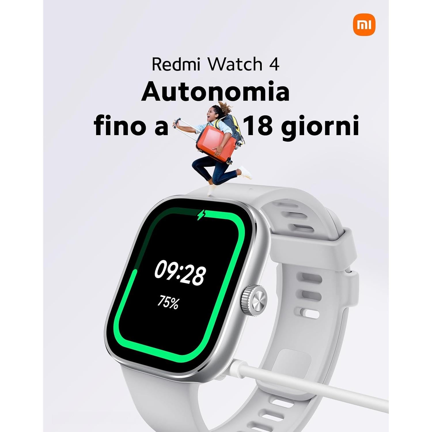 Reloj Inteligente Xiaomi Redmi Watch 4 AMOLED 1.97" 20 Días
