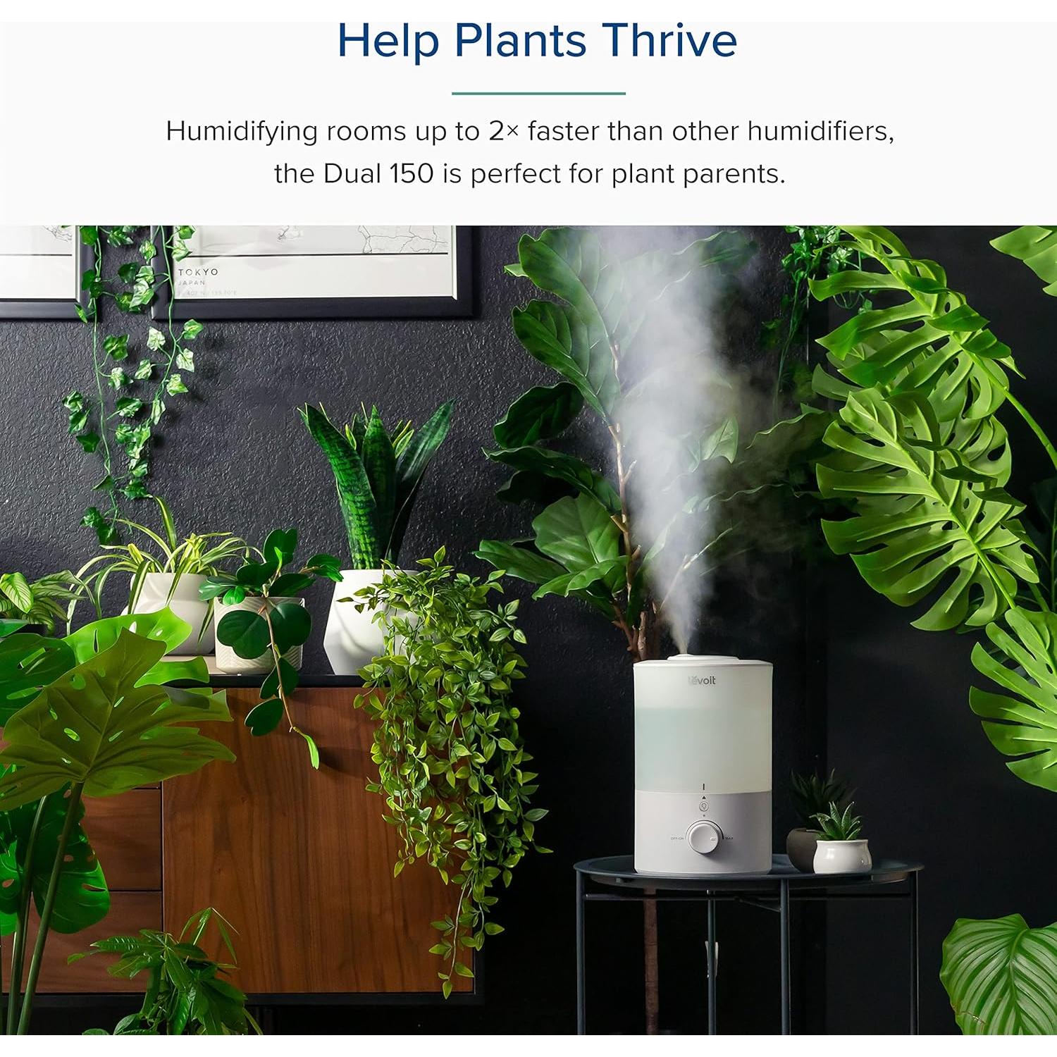 Humidificador LEVOIT Dual150 3L con Luz Nocturna y Difusor