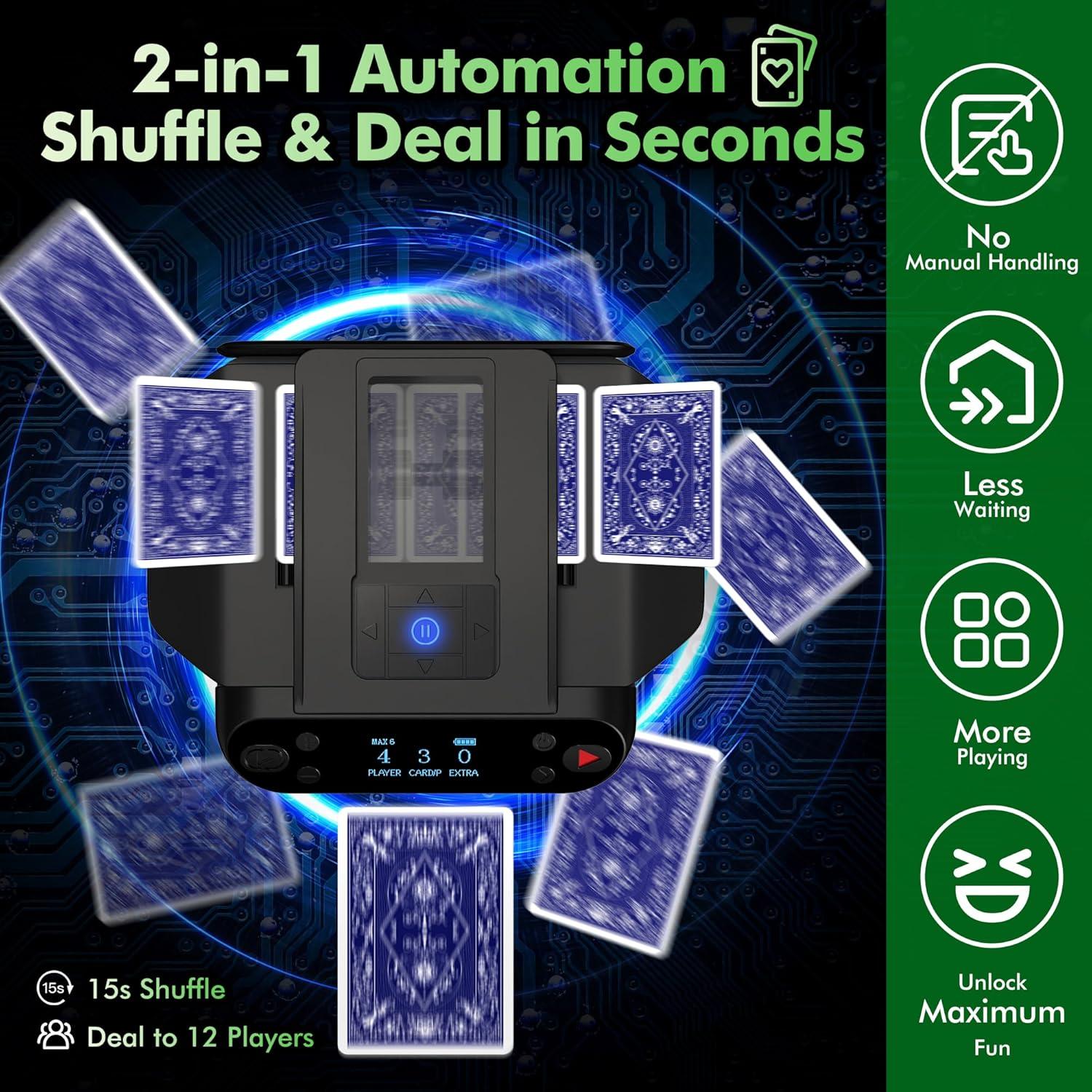 Máquina Barajadora Automática Eolzzi para 12 Jugadores