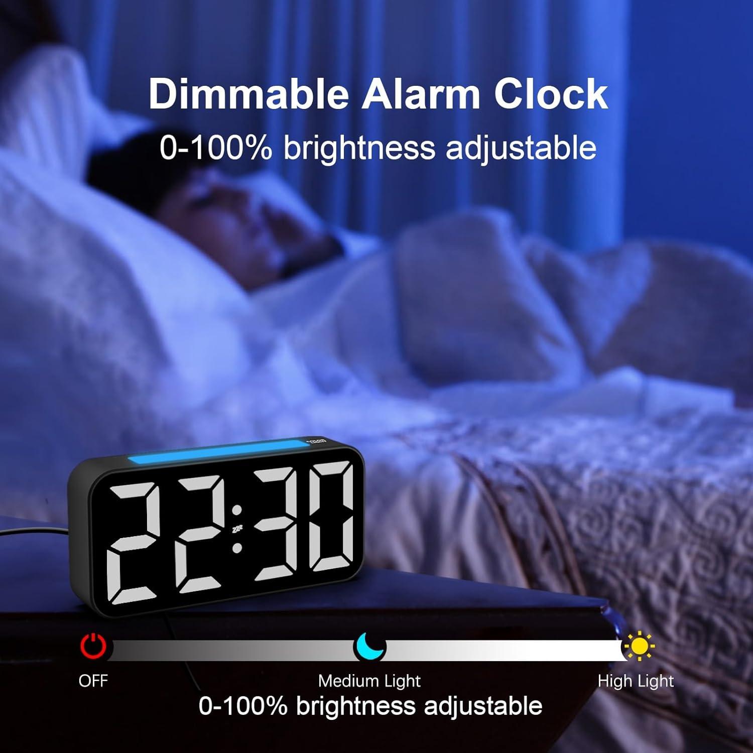 Reloj Despertador Digital Topski con Luz Nocturna y Snooze