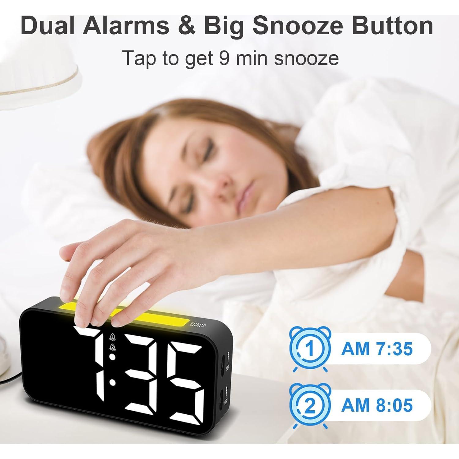 Reloj Despertador Digital Topski con Luz Nocturna y Snooze