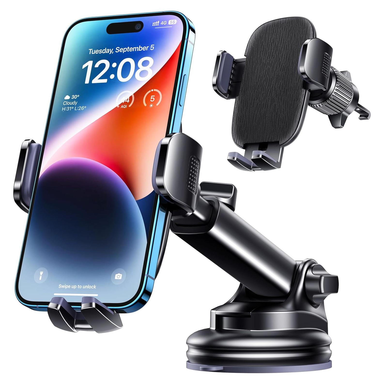 Soporte para Teléfono de Auto Qifutan Montaje en Tablero 10.2x7.6cm