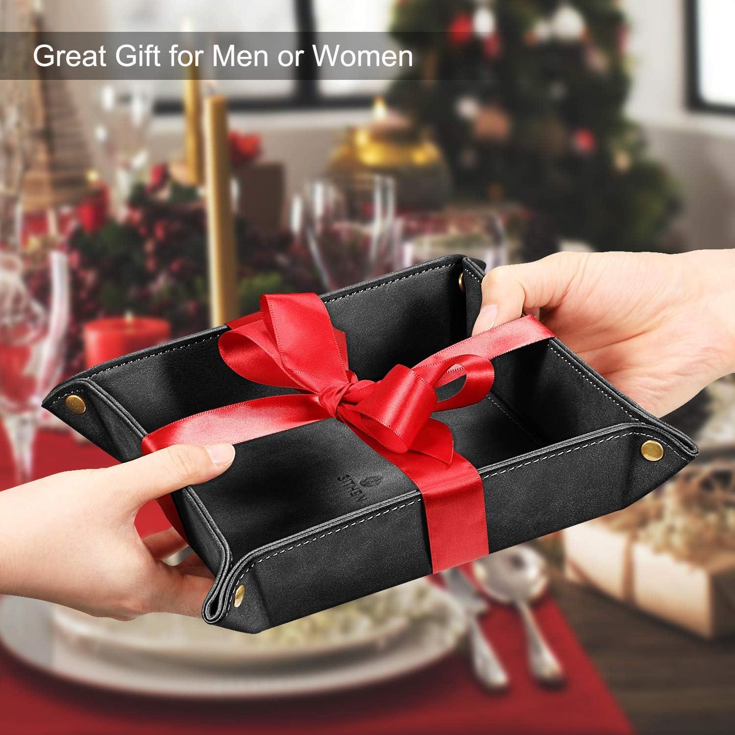 Bandeja Organizador de Escritorio SITHON de Cuero Negro 27x26.5cm