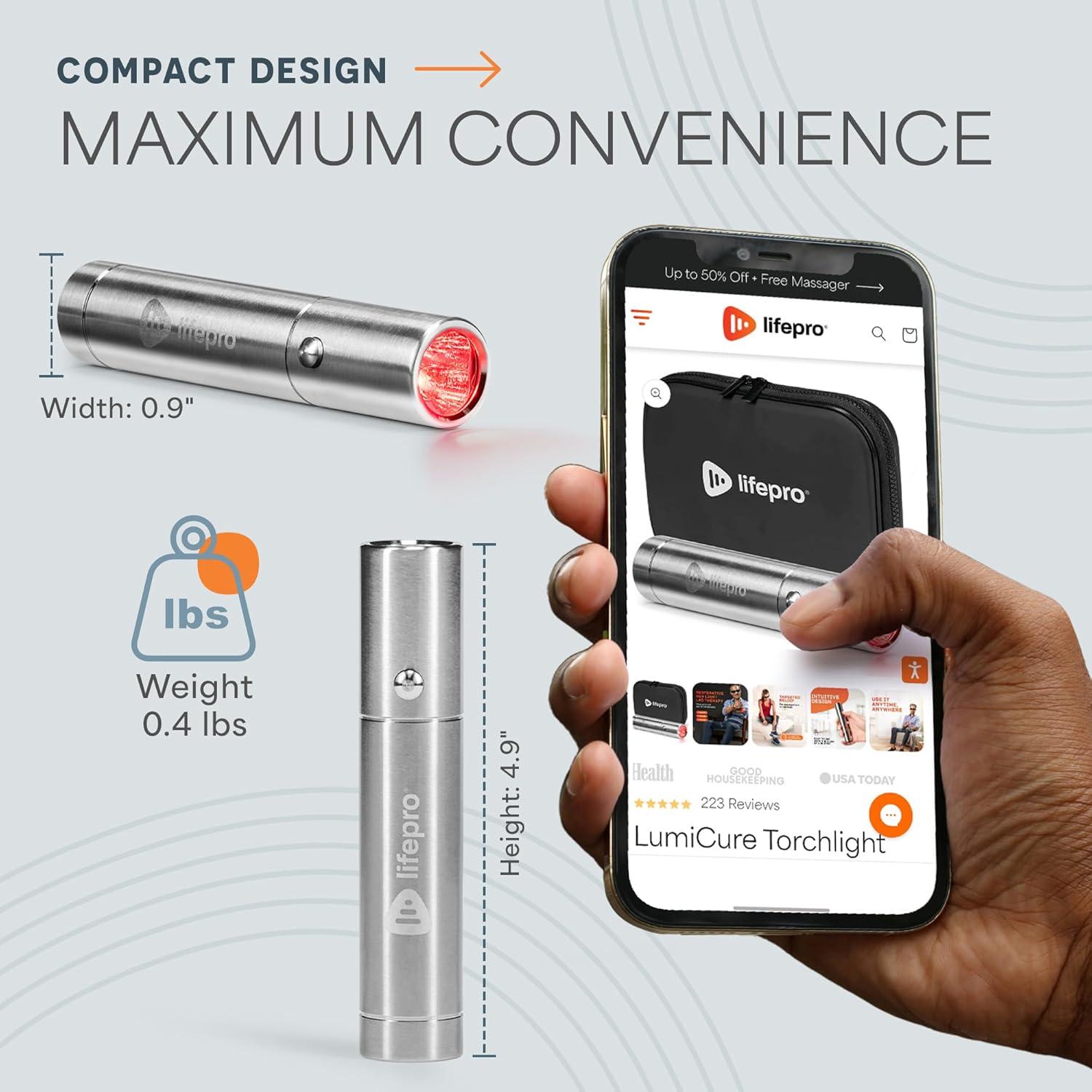 Terapia de Luz Infrarroja LifePro LP-LMCR-SLV Alivio Dolor