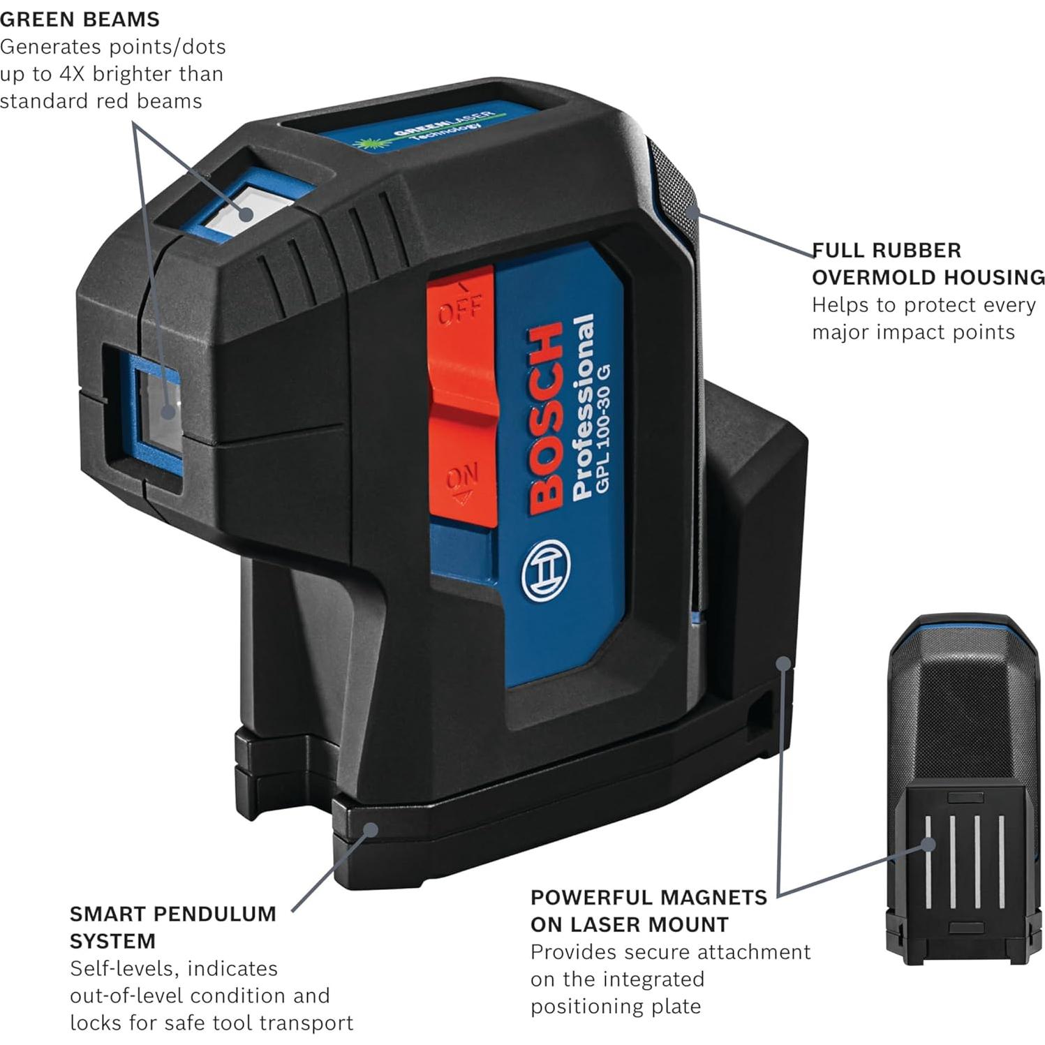 Láser de Alineación Autonivelante Bosch GPL100-30G Verde