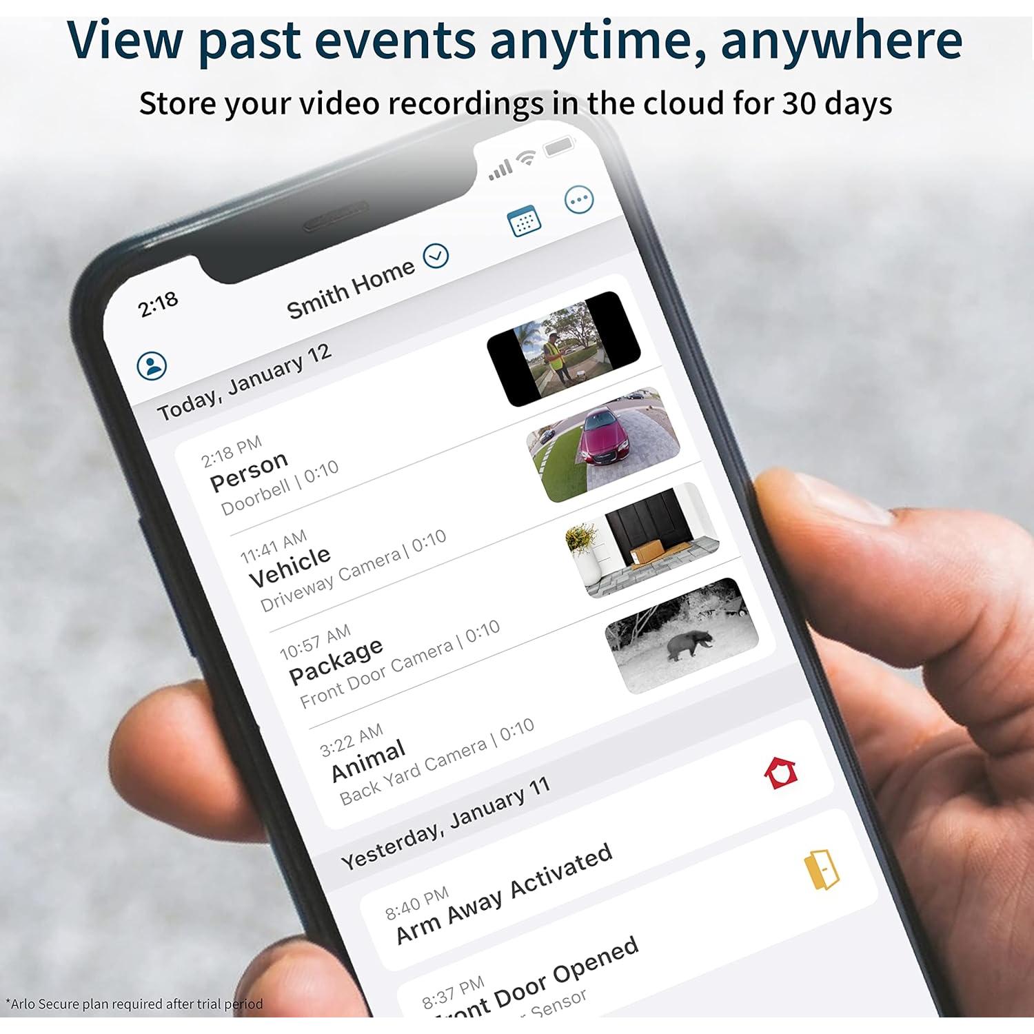 Timbre de Video Inalámbrico Arlo Esencial AVD2001B HD 180°