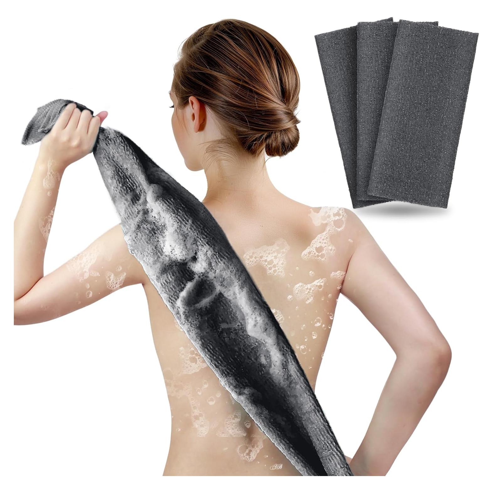 Paño Exfoliante ARCH&M 3 Unidades Negro - Limpiador Corporal