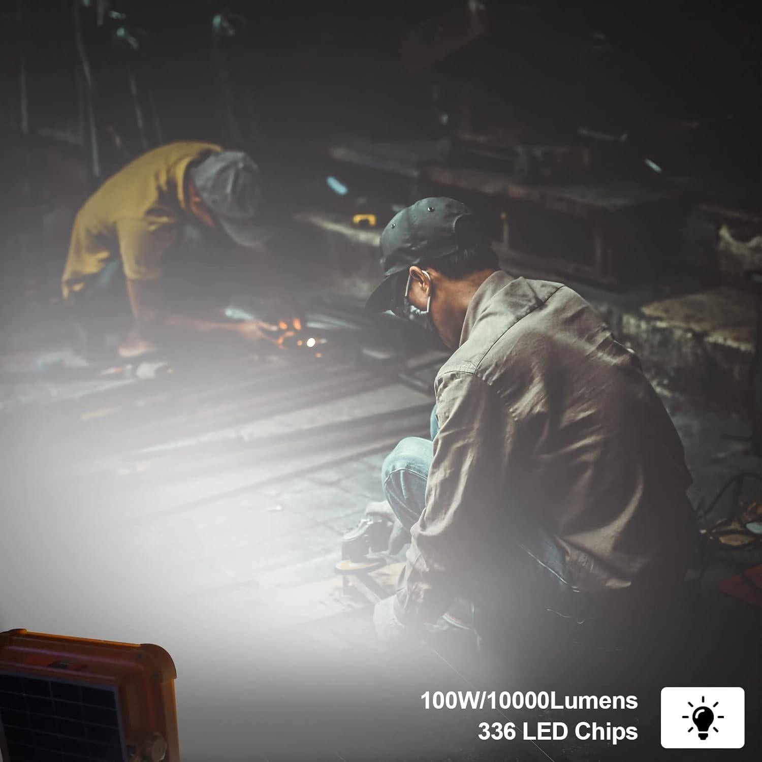 Luz Solar LED Portátil 100W CosyEasy 16500mAh 10000 Lúmenes