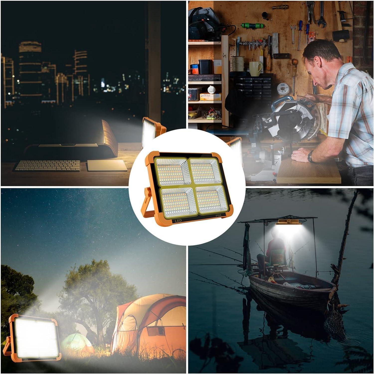 Luz Solar LED Portátil 100W CosyEasy 16500mAh 10000 Lúmenes