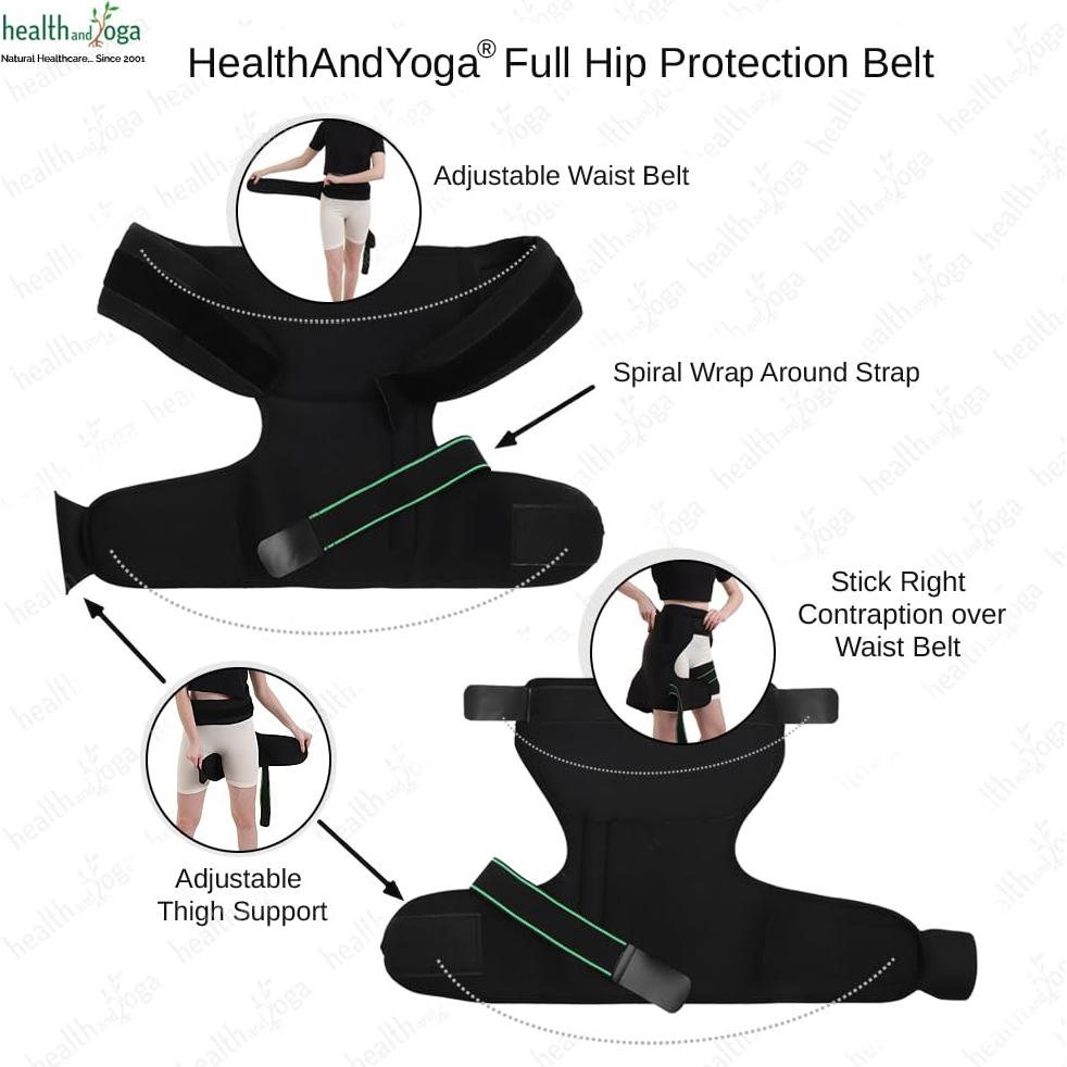 Cinturón de Protección de Cadera HealthAndYoga Unisex Talla Única