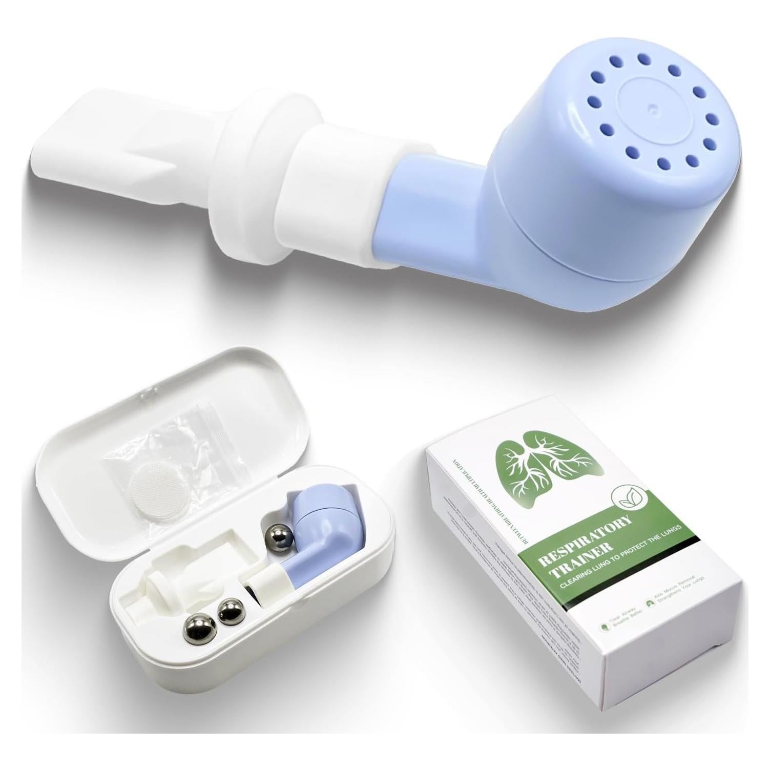 Entrenador de Respiración BOKANG con Válvula Flutter y 3 Bolas