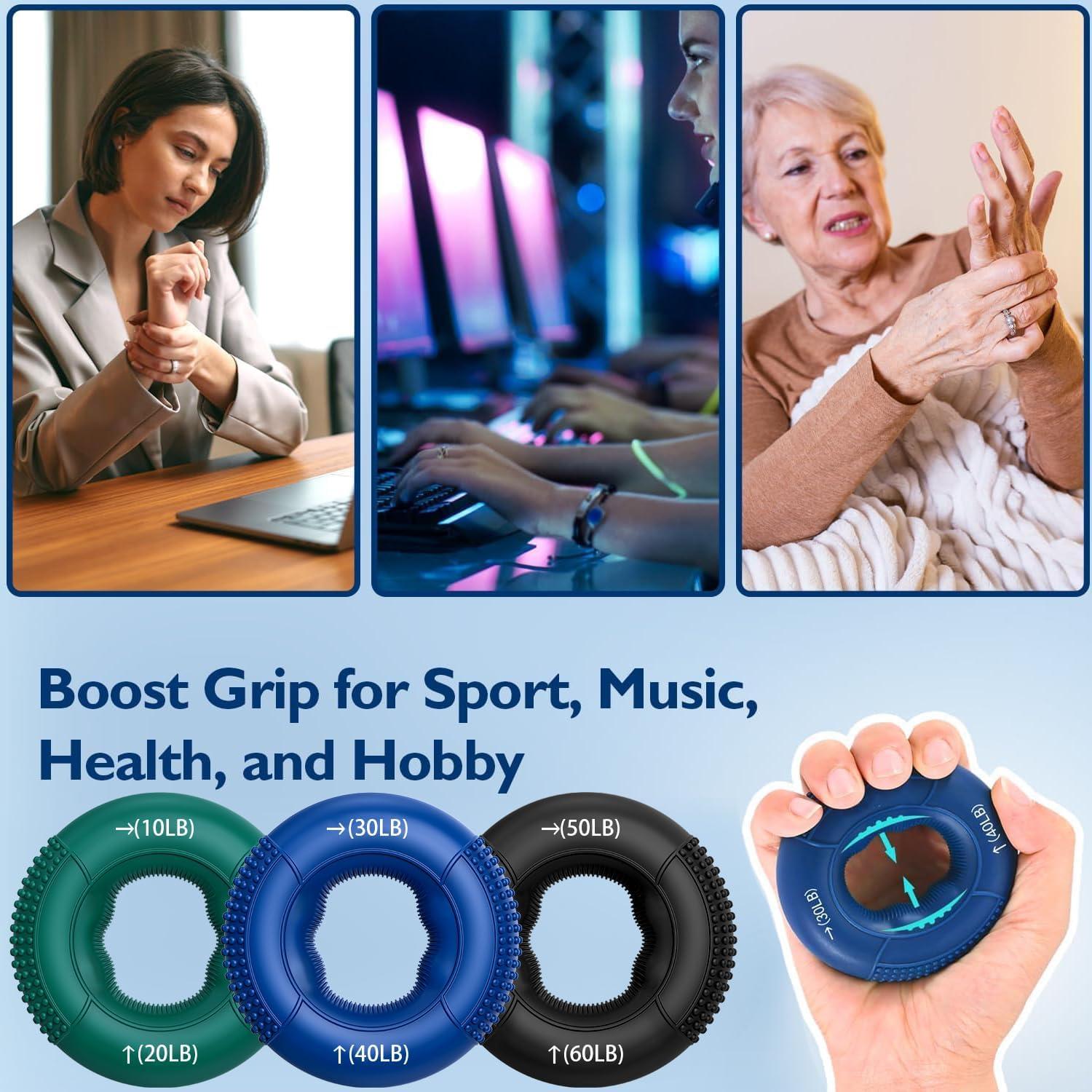 Kit de Fortalecimiento de Mano FitBeast 9 Piezas Resistencia