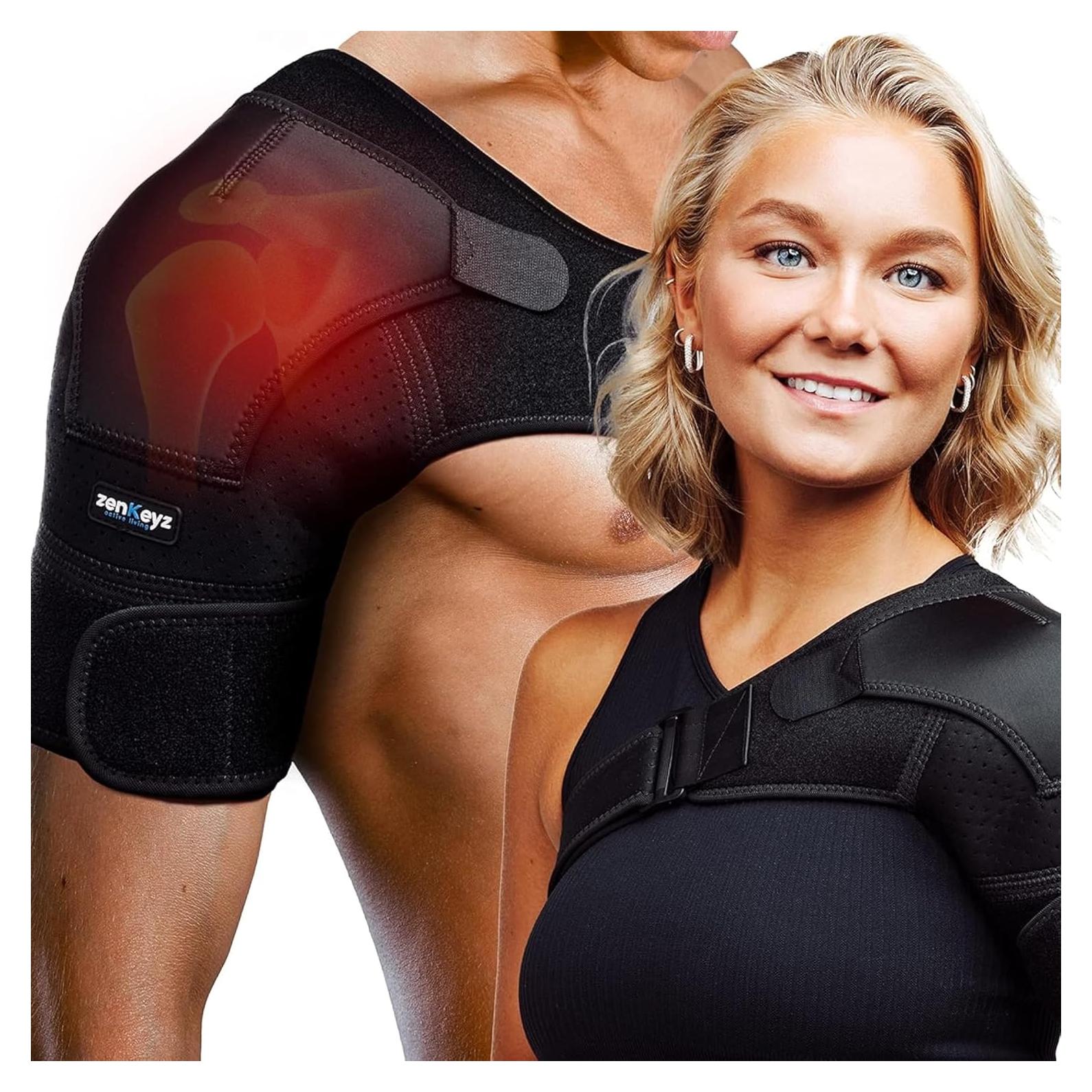 Faja para Hombro ZENKEYZ con Compresión de Cobre - Alivio Dolor XS