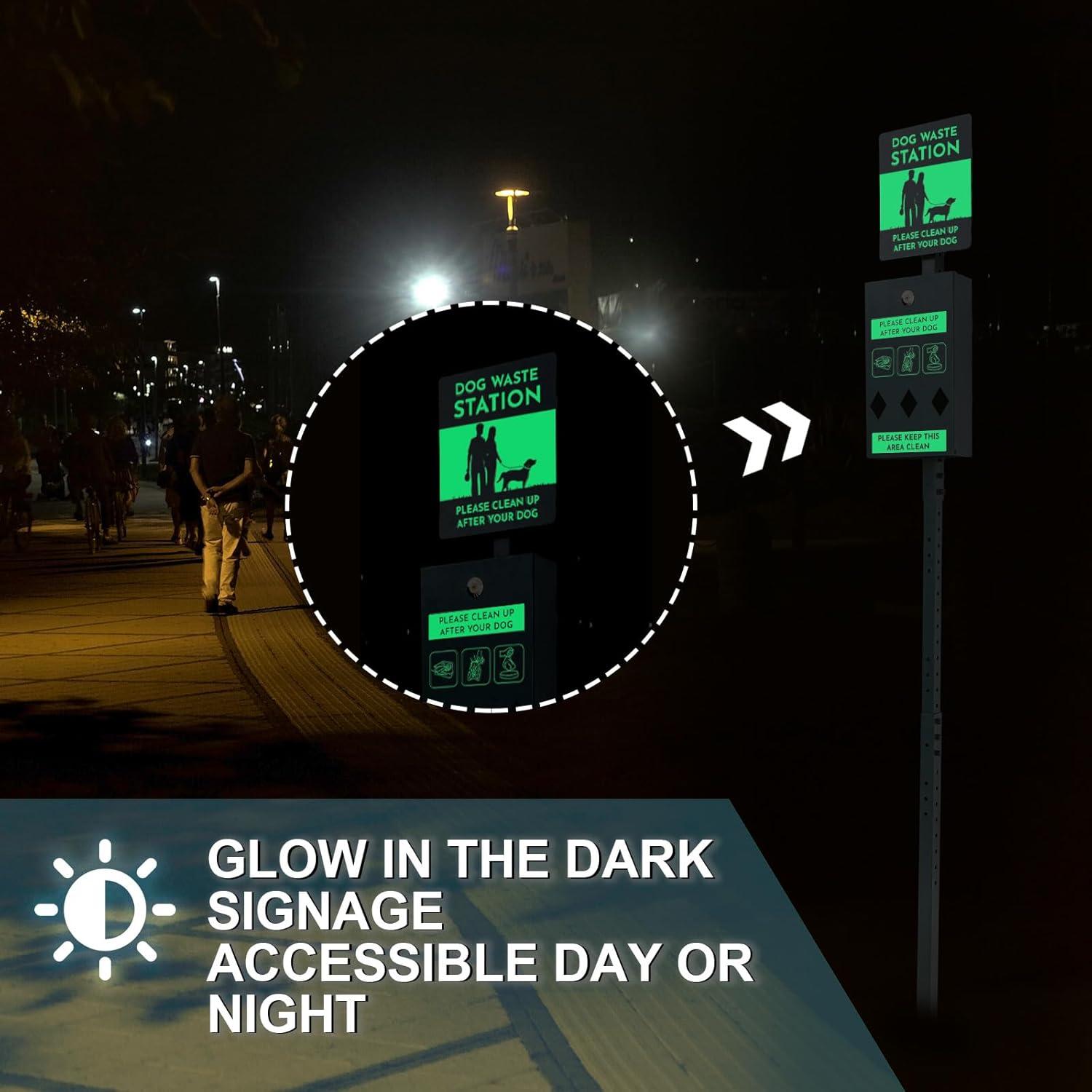 Estación de Desechos de Perro Qinyoung Acero Galvanizado 2 Pzas