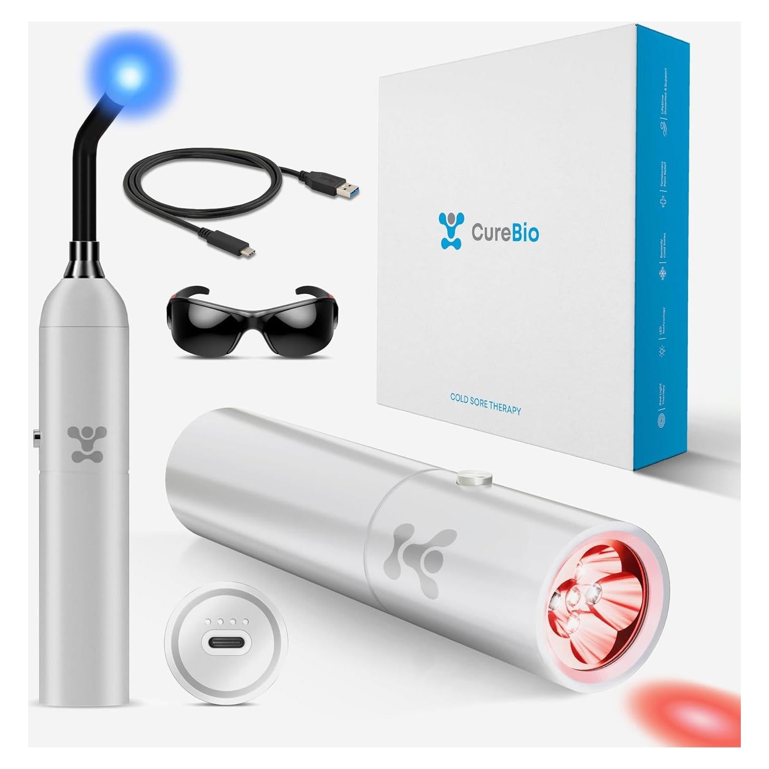 Dispositivo Terapia Luz Roja Infrarroja CureBio 2 en 1