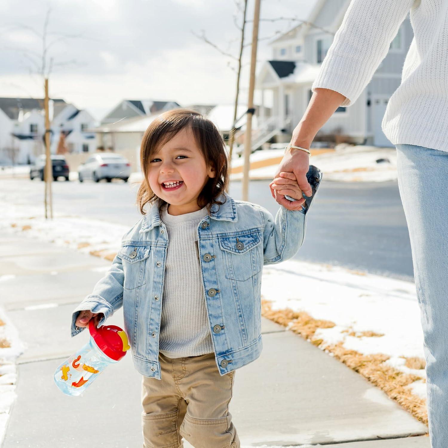 Vaso con Pajilla Disney Pixar Cars - 295 ml - Tapa Abatible