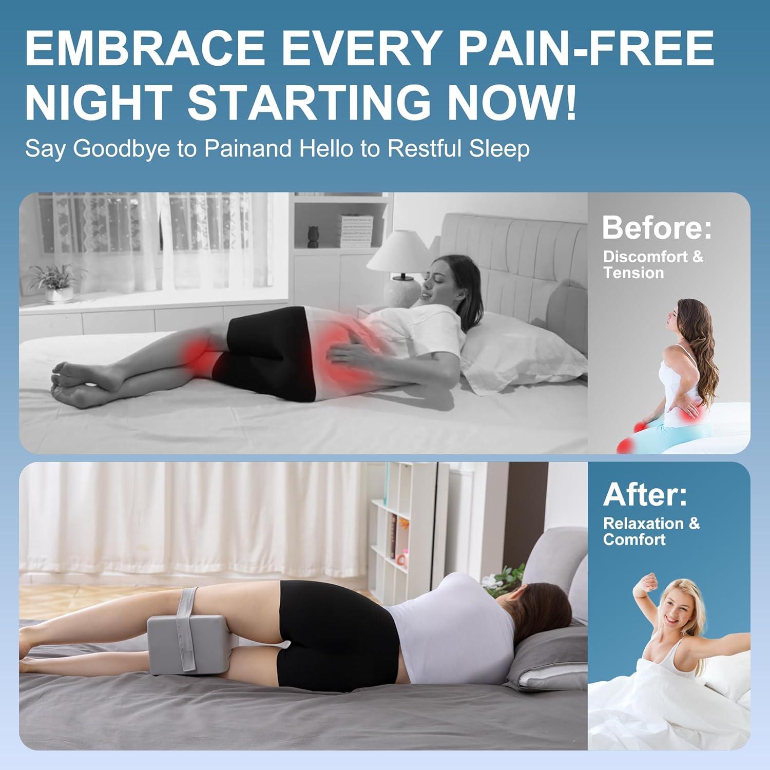 Almohada para Rodillas UJPFEO Gris Ártico Espuma Memoria Refrigerante