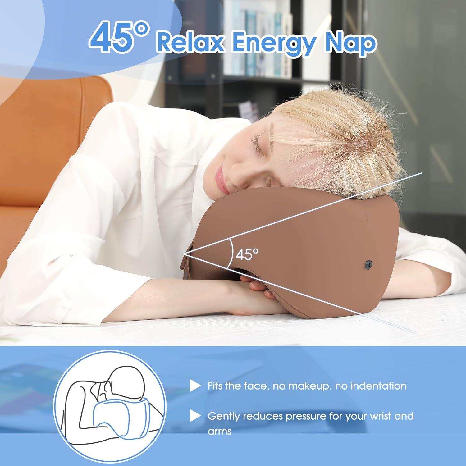 Almohada de Cuello Jiaao Espuma Viscoelástica Café para Viajes