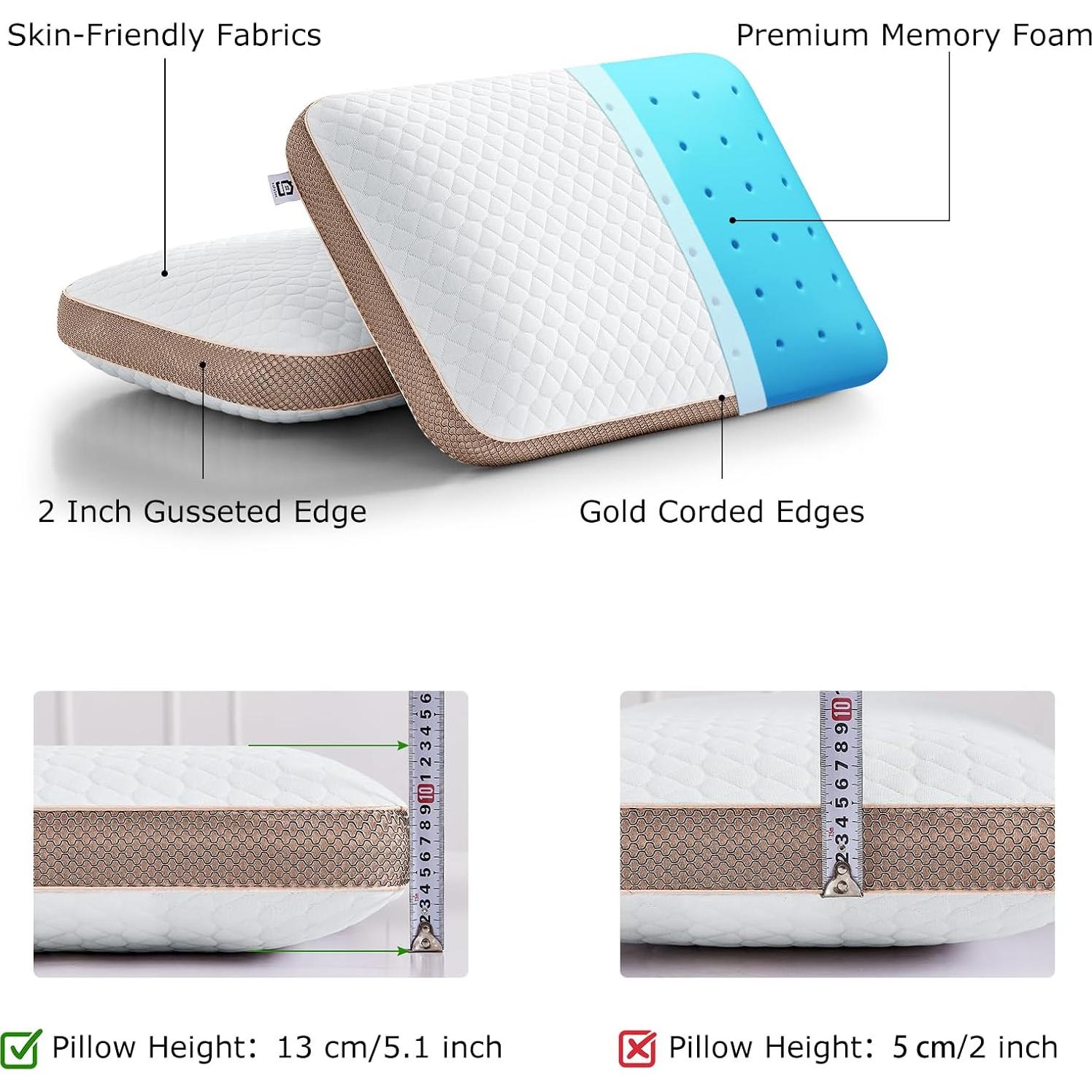 Almohada de Espuma Viscoelástica Sofslee Estándar 60x40 cm