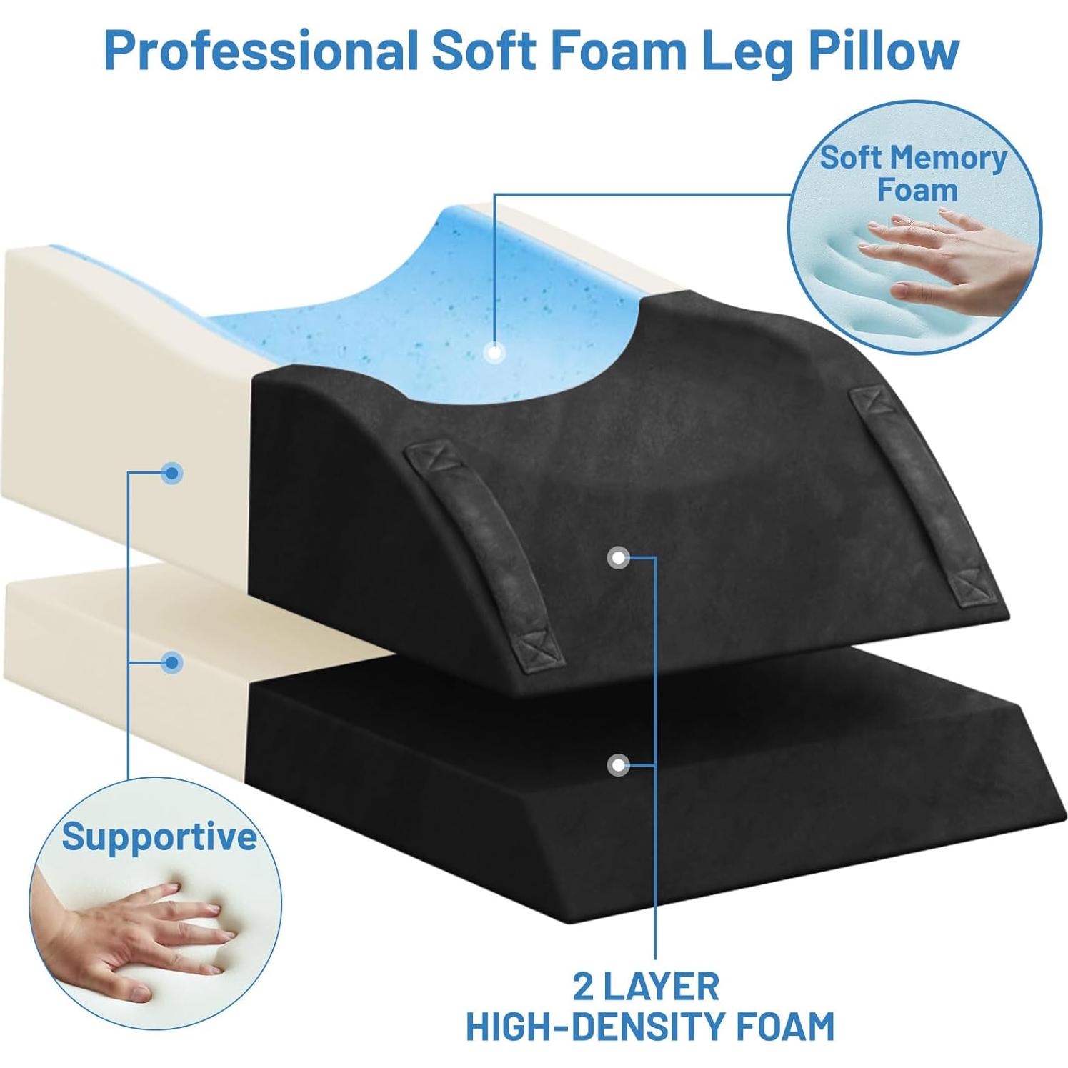 Cojín de Elevación de Pierna Doble TranquilRelax Ajustable 16-23 cm