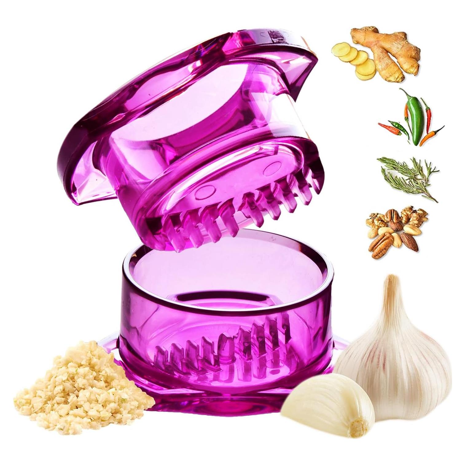 Picador de Ajo Nextrend GT4 - Multifuncional, Libre de BPA, Morado