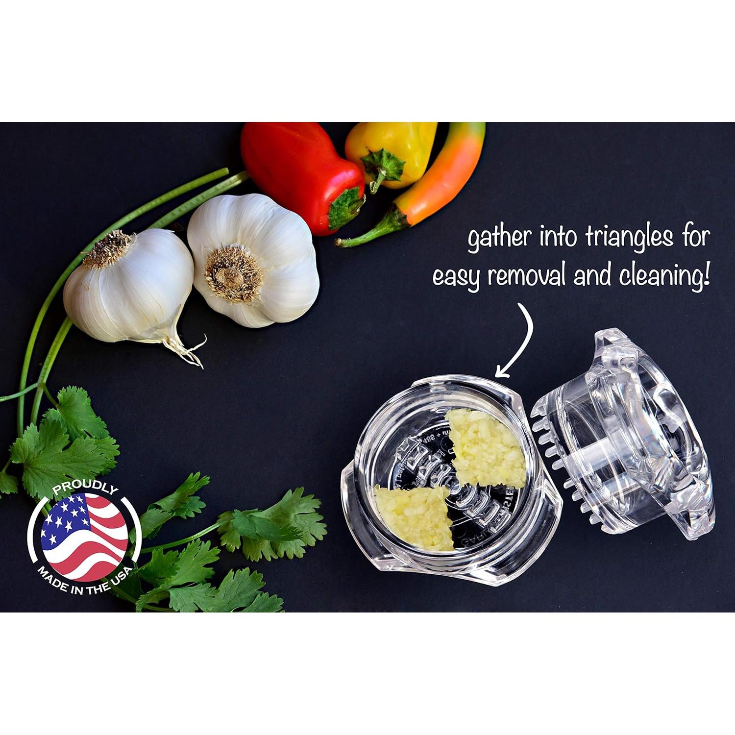 Picador de Ajo Nextrend GT4 - Multifuncional, Libre de BPA, Morado