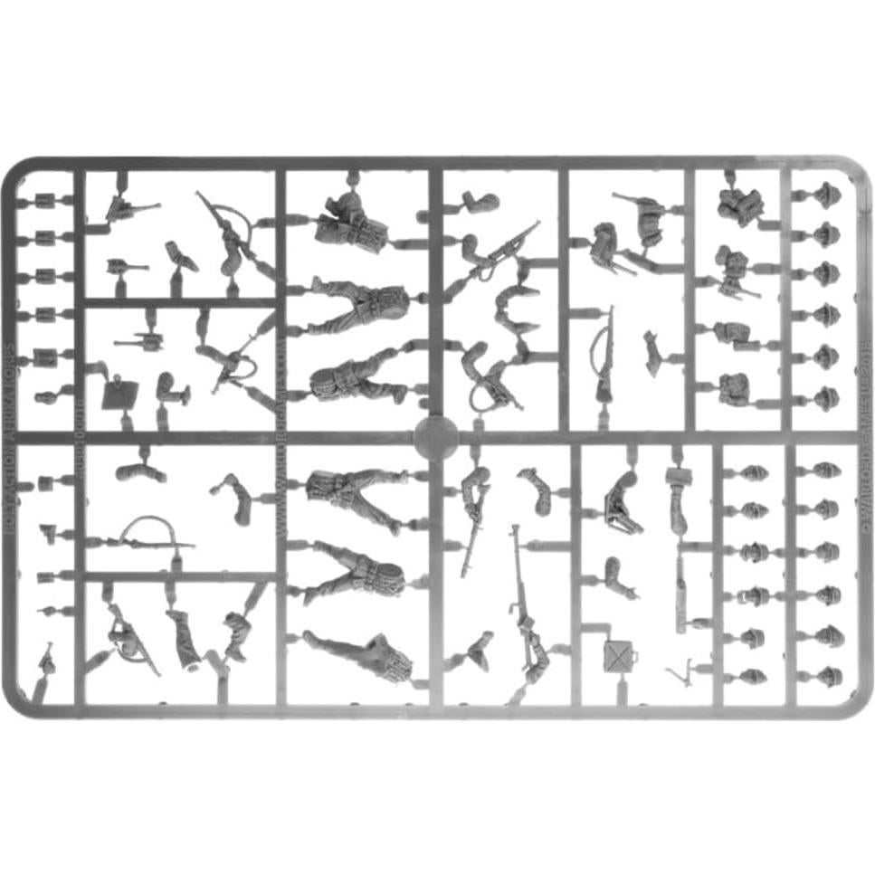 Paquete de Miniaturas Warlord Afrika Korps 1:56 - 36 Figuras Pintables