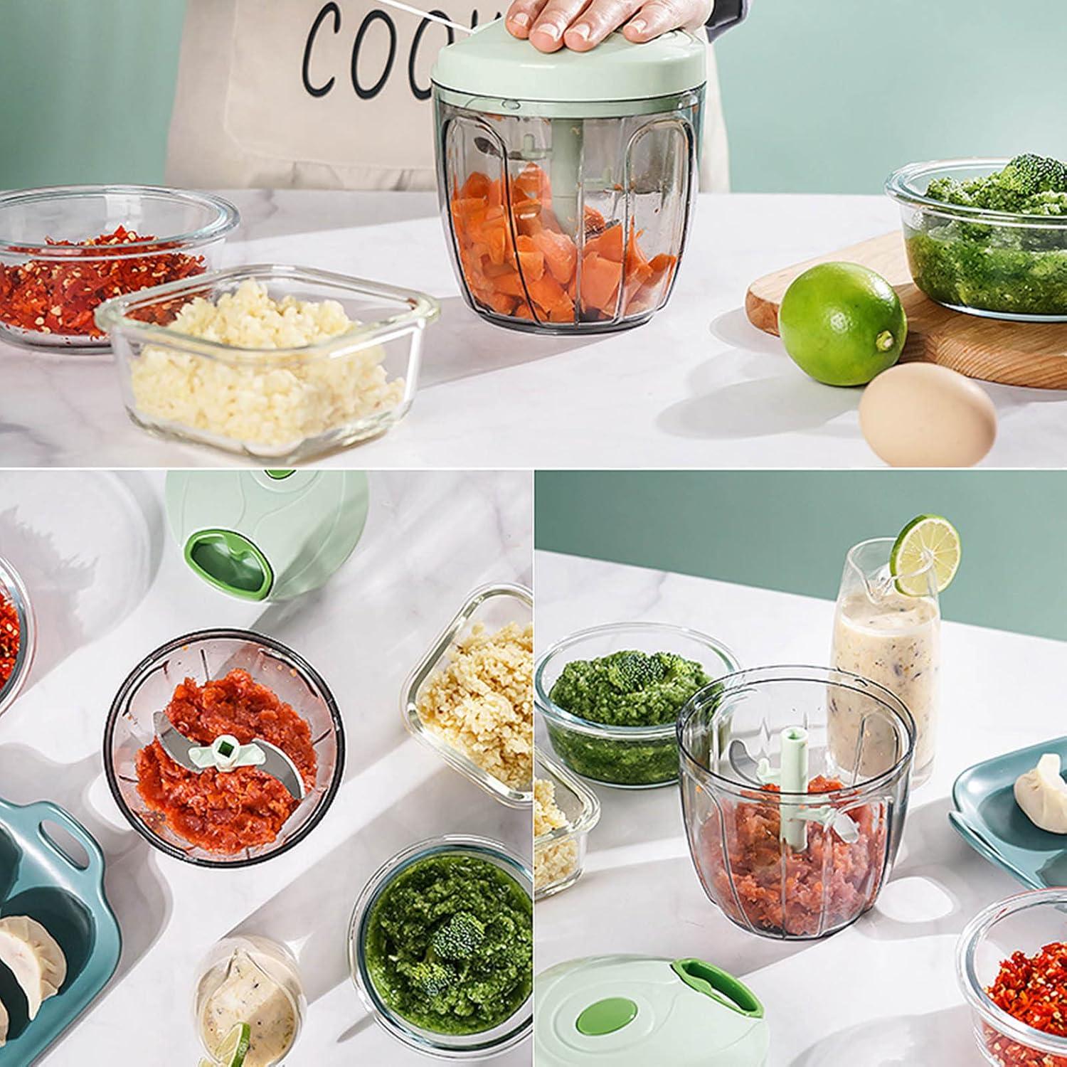 Picador de Alimentos Manual Miskall Verde 360g Multifuncional