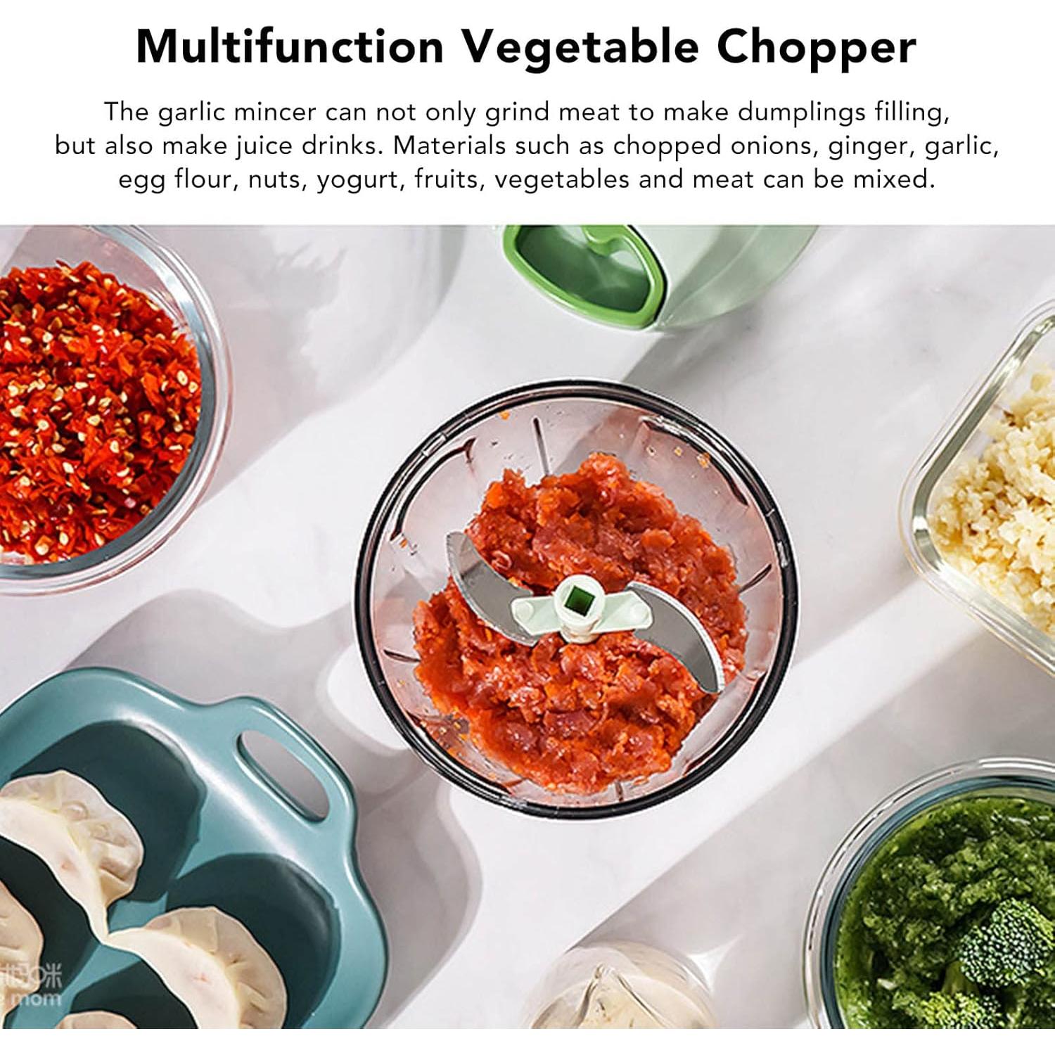 Picador de Alimentos Manual Miskall Verde 360g Multifuncional