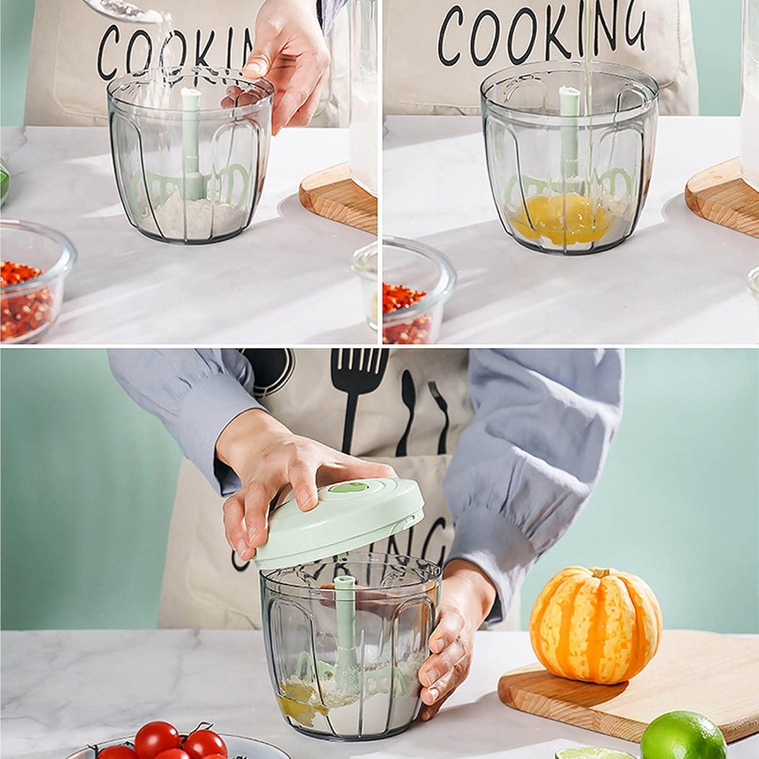 Picador de Alimentos Manual Miskall Verde 360g Multifuncional