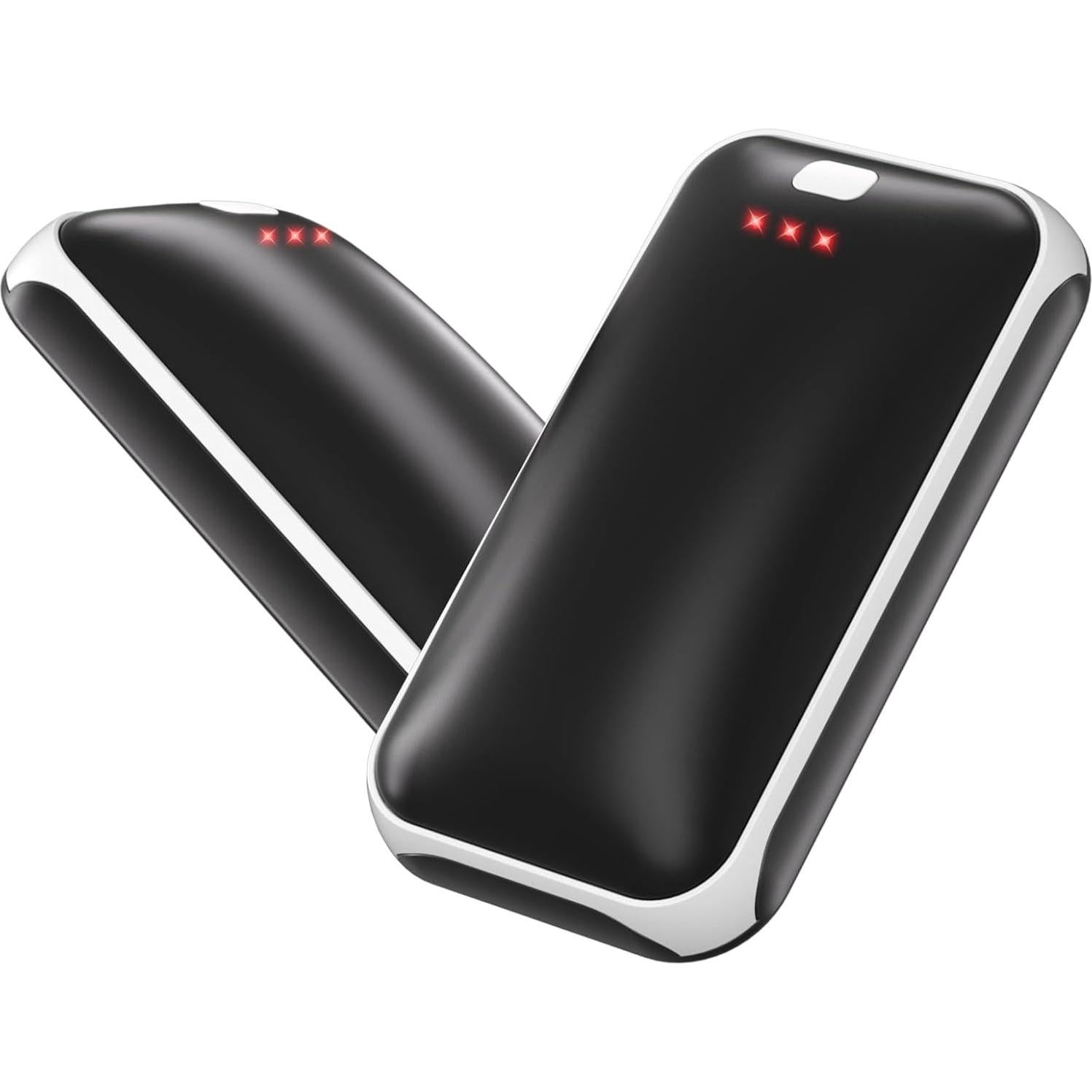 Calentadores de Manos Recargables Lerat A22 - 2 Paquete Negro