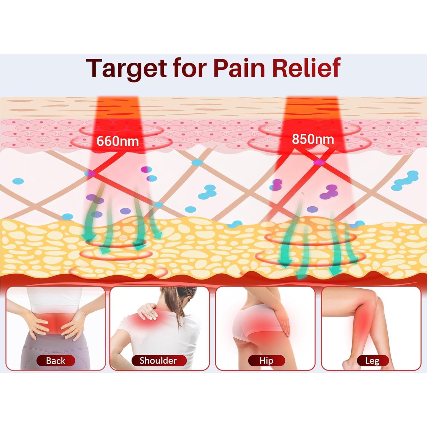 Almohadilla Terapia Luz Roja Comfytemp 30x60 cm 4 Modos