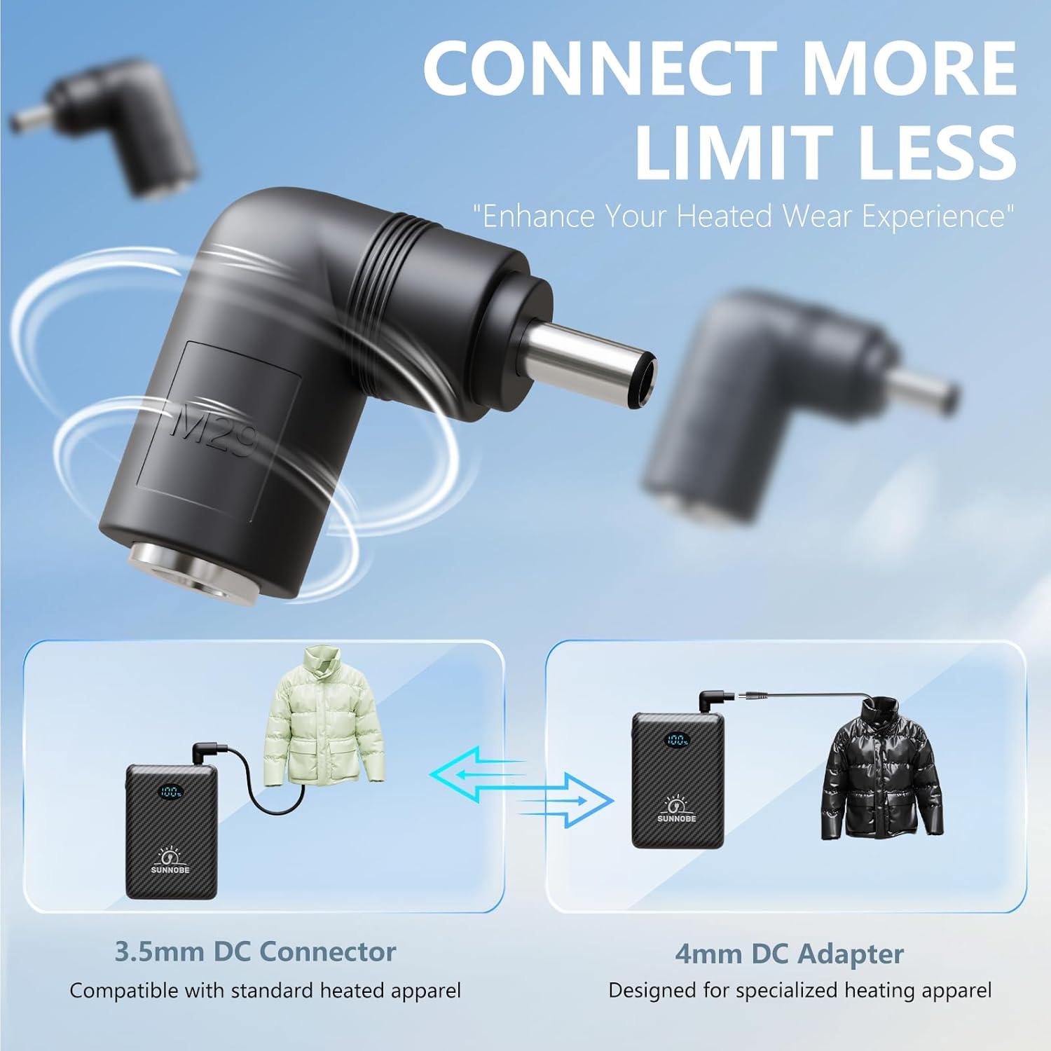 Batería de Chaleco Calentado 10000mAh USB Tipo-C LED