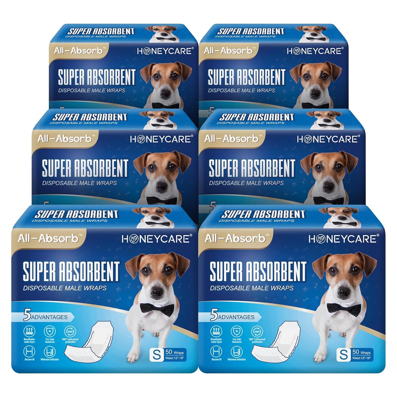 Pañales Desechables para Perros Machos HONEY CARE 50 Unidades