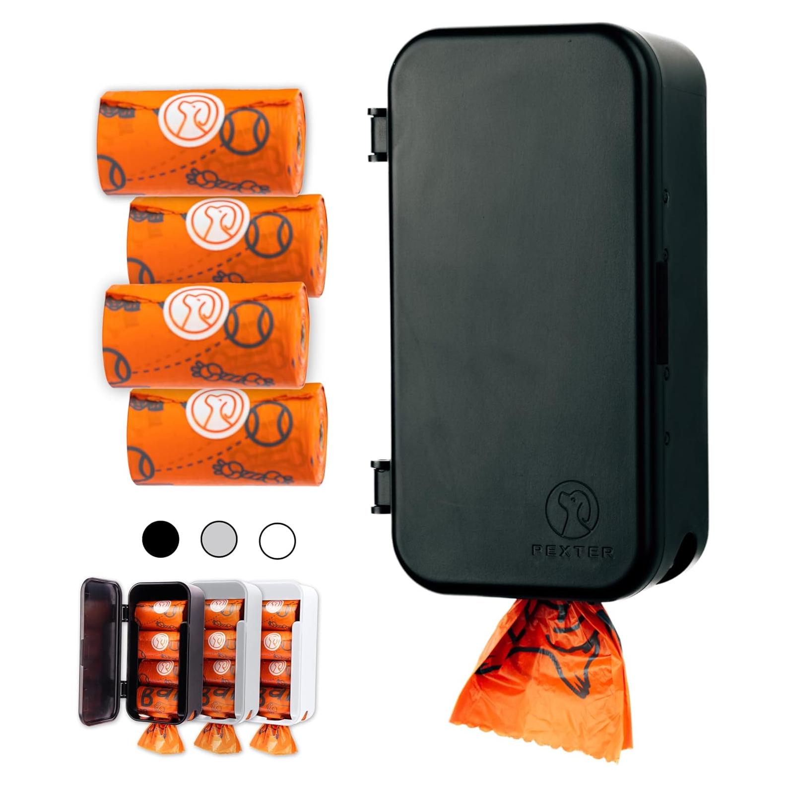 Dispensador de Bolsas de Excremento Pexter Negro - Montaje en Pared