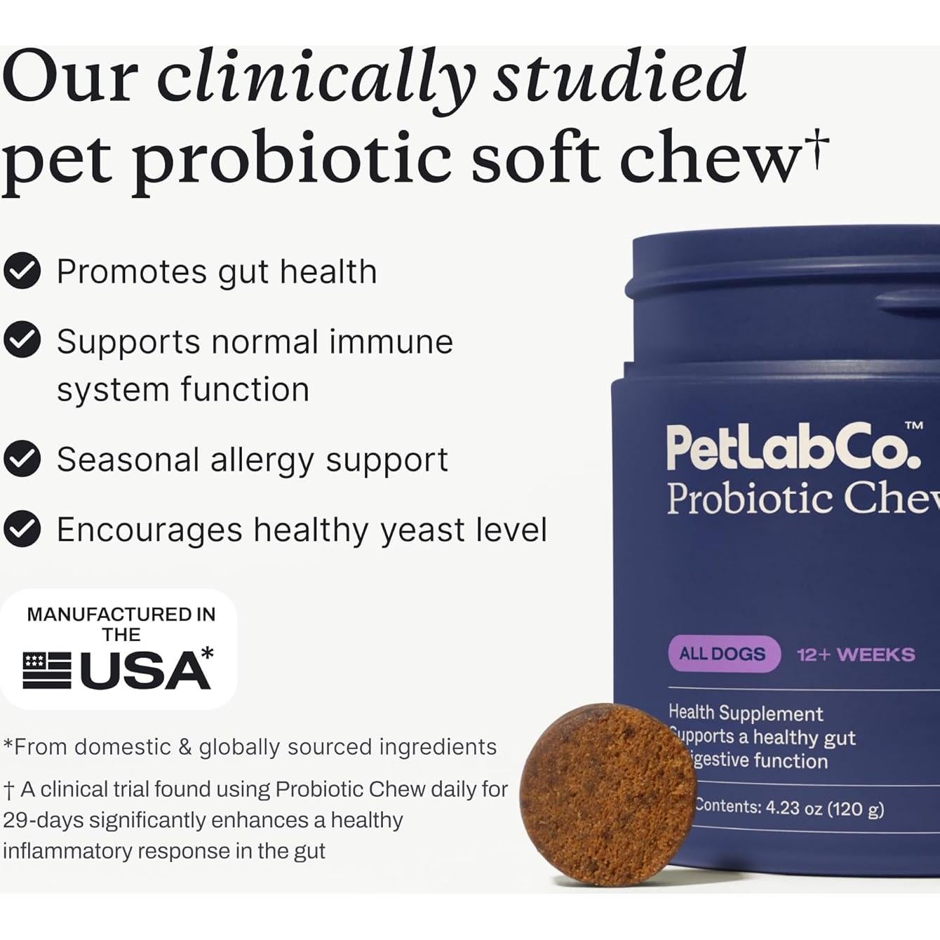 Probioticos para Perros PetLab Co. Sabor Salmón 30 Chews