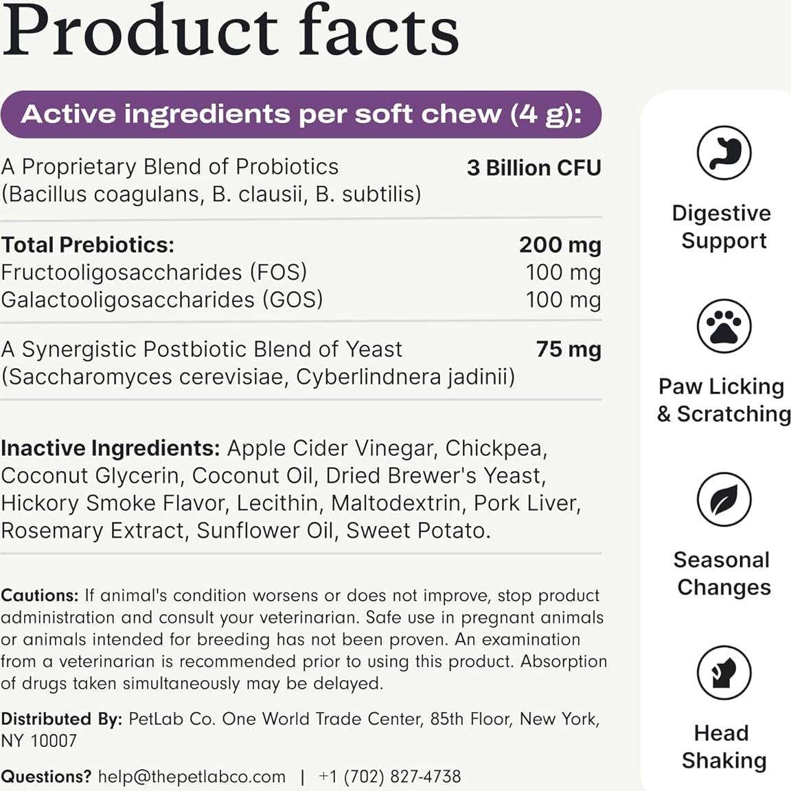 Probioticos para Perros PetLab Co. Sabor Salmón 30 Chews