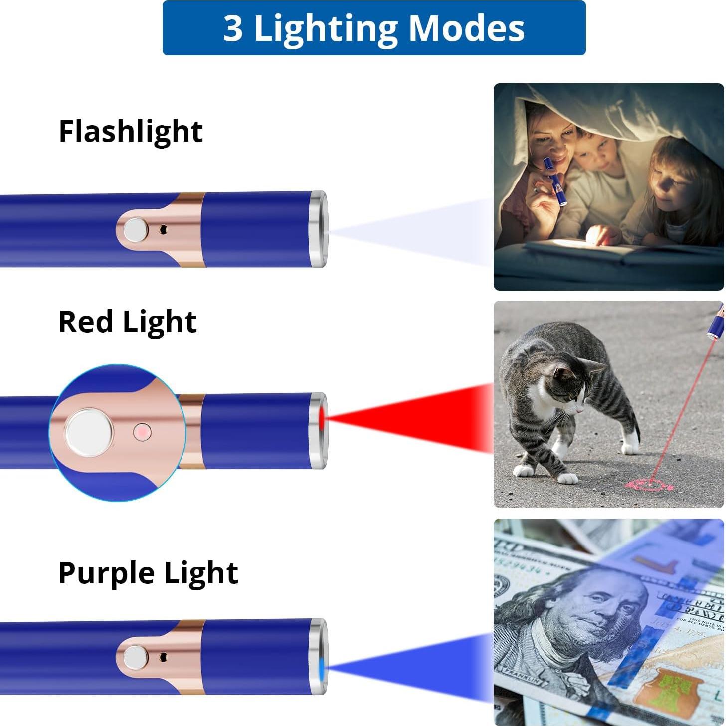 Juguete Interactivo para Gatos TBTeek Azul, Recargable USB, 2 Piezas