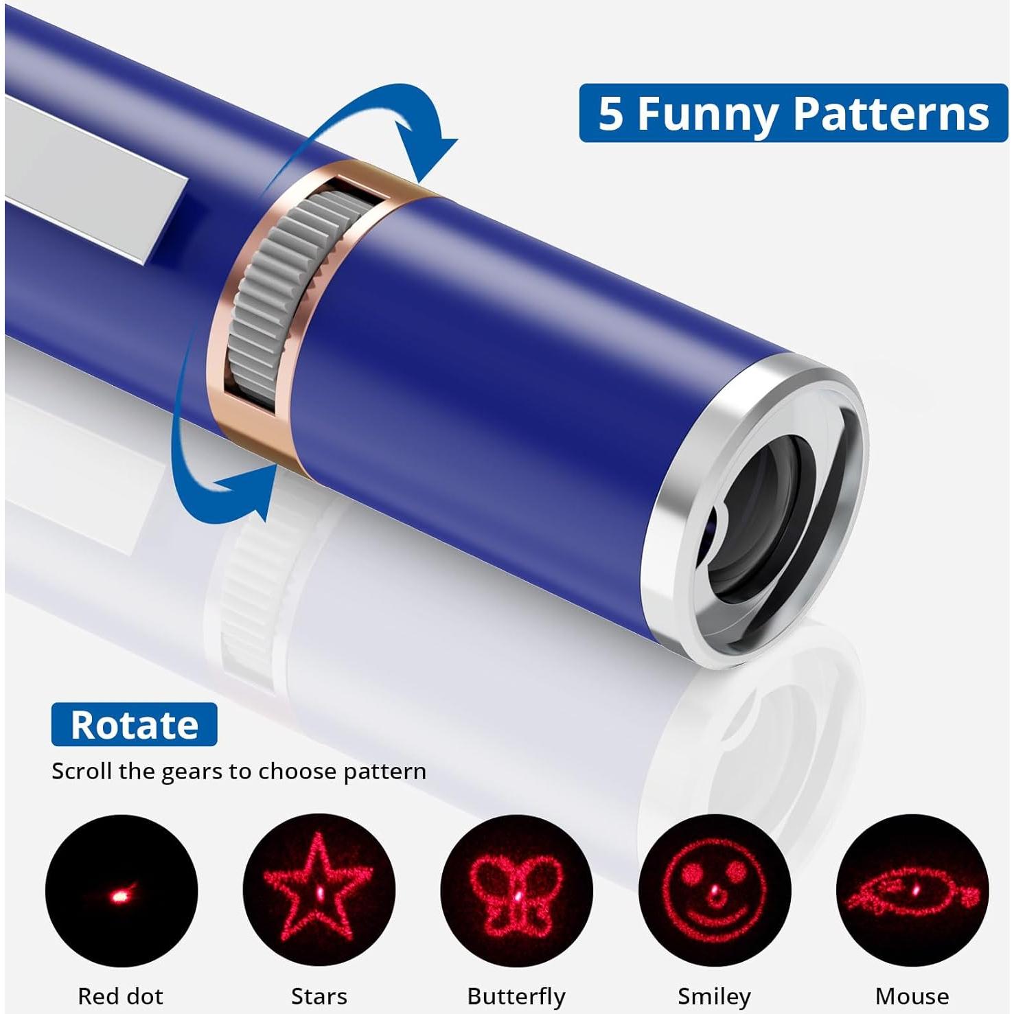 Juguete Interactivo para Gatos TBTeek Azul, Recargable USB, 2 Piezas