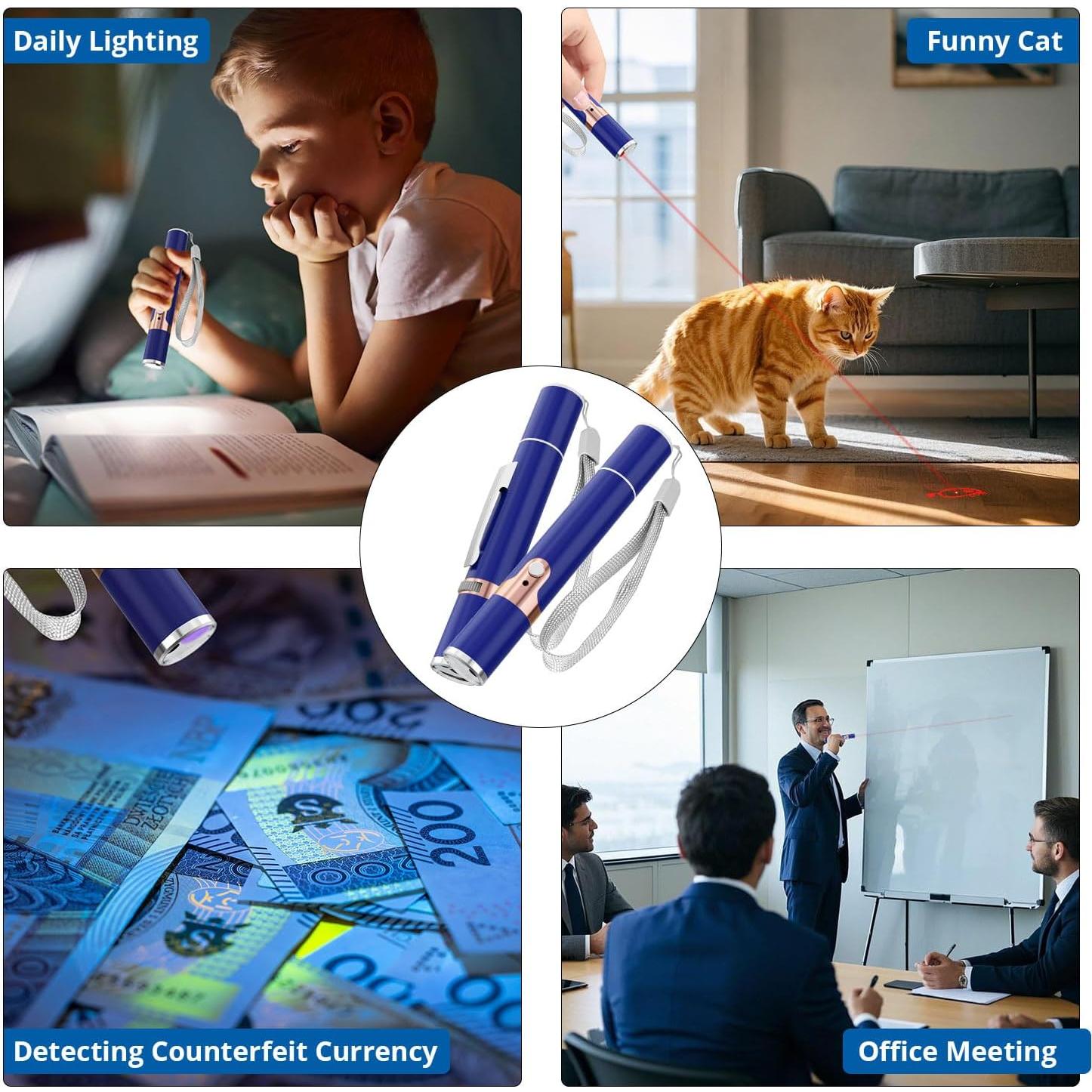 Juguete Interactivo para Gatos TBTeek Azul, Recargable USB, 2 Piezas